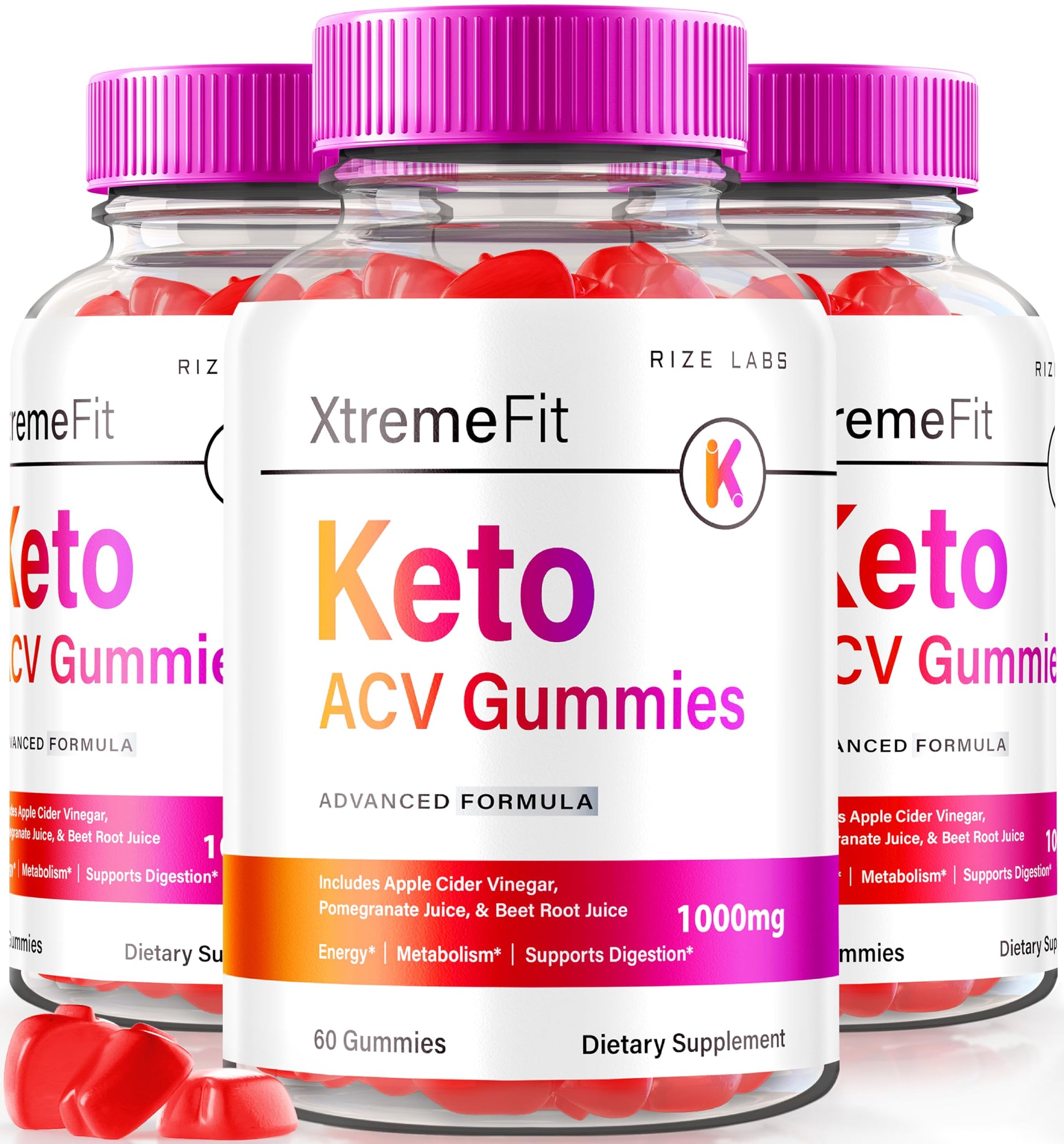 Rize Labs Xtreme Fit Keto ACV Gummies, 180 Gummies