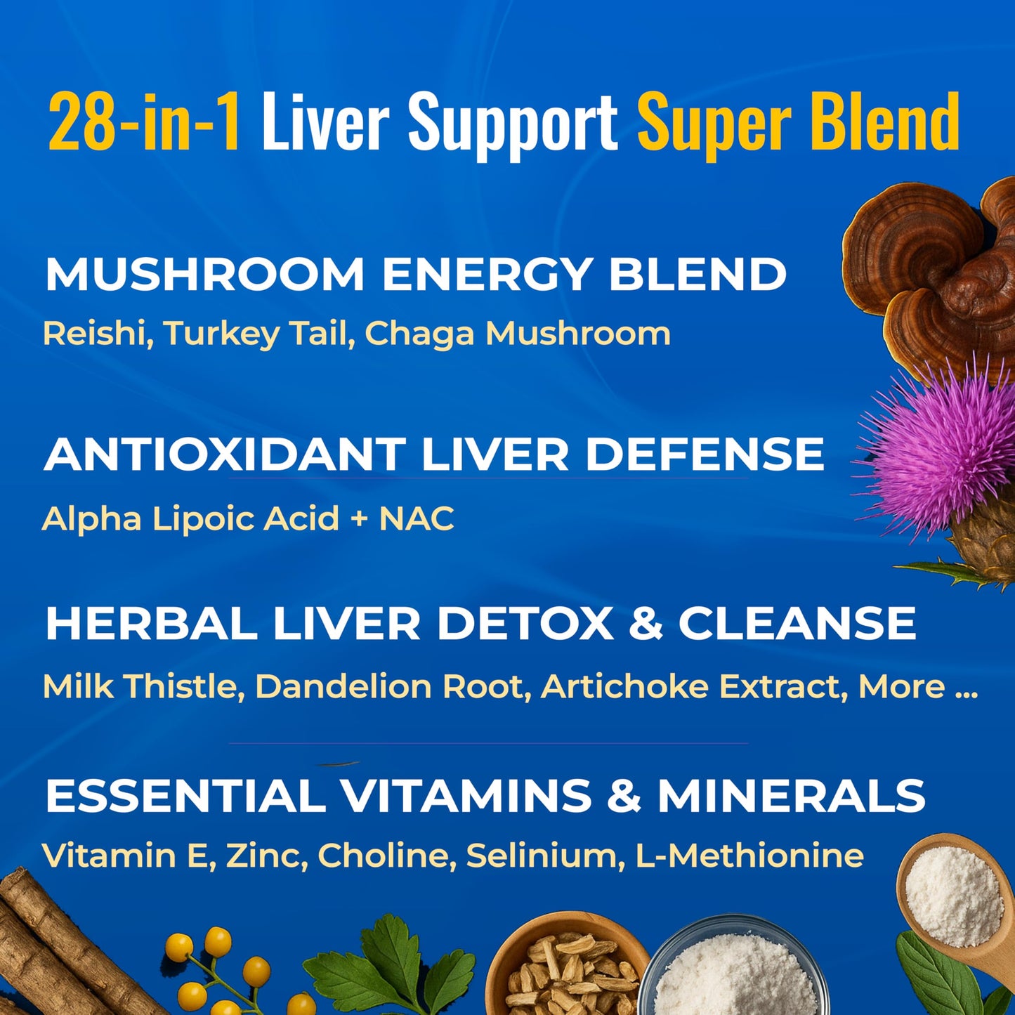 Healthy by Nature LiVitalize 28-in-1 Liver Health Support with Milk Thistle Capsules 60 Count