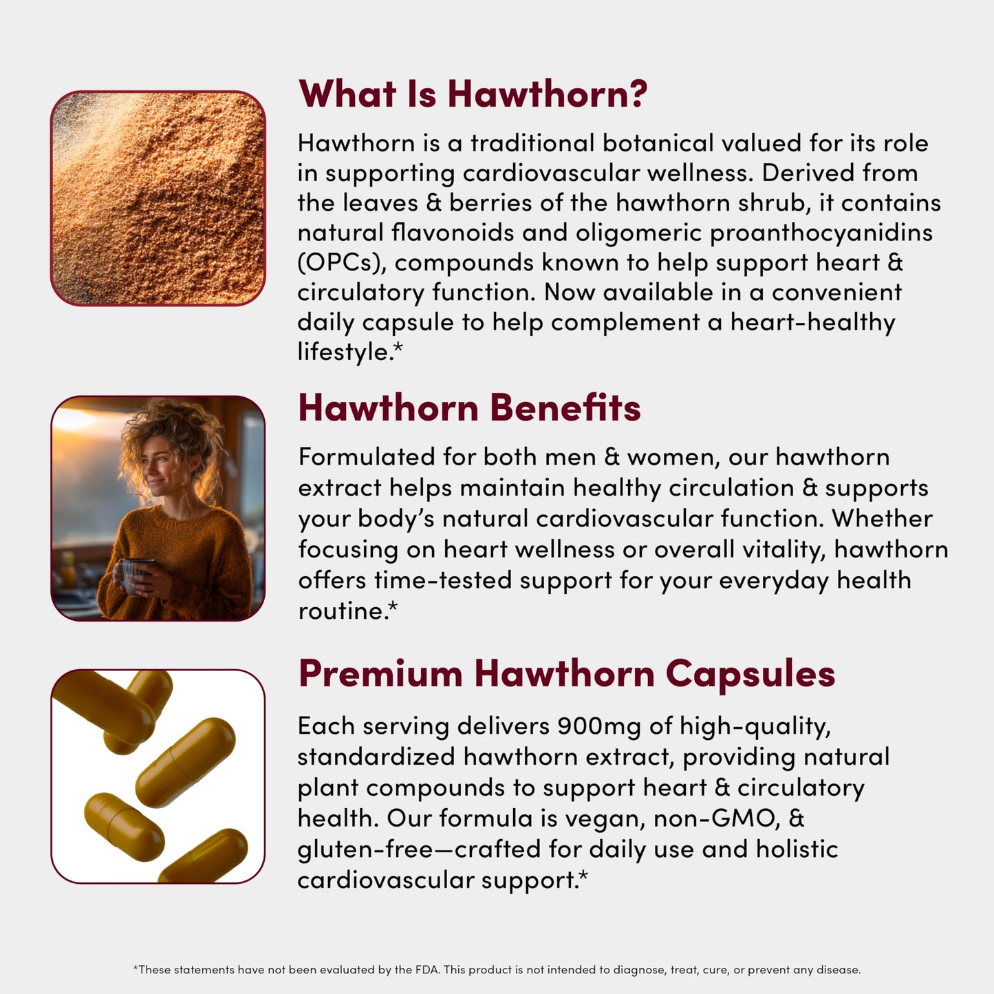 Vital Peak Hawthorn Peak 900 mg Capsule 60 Count