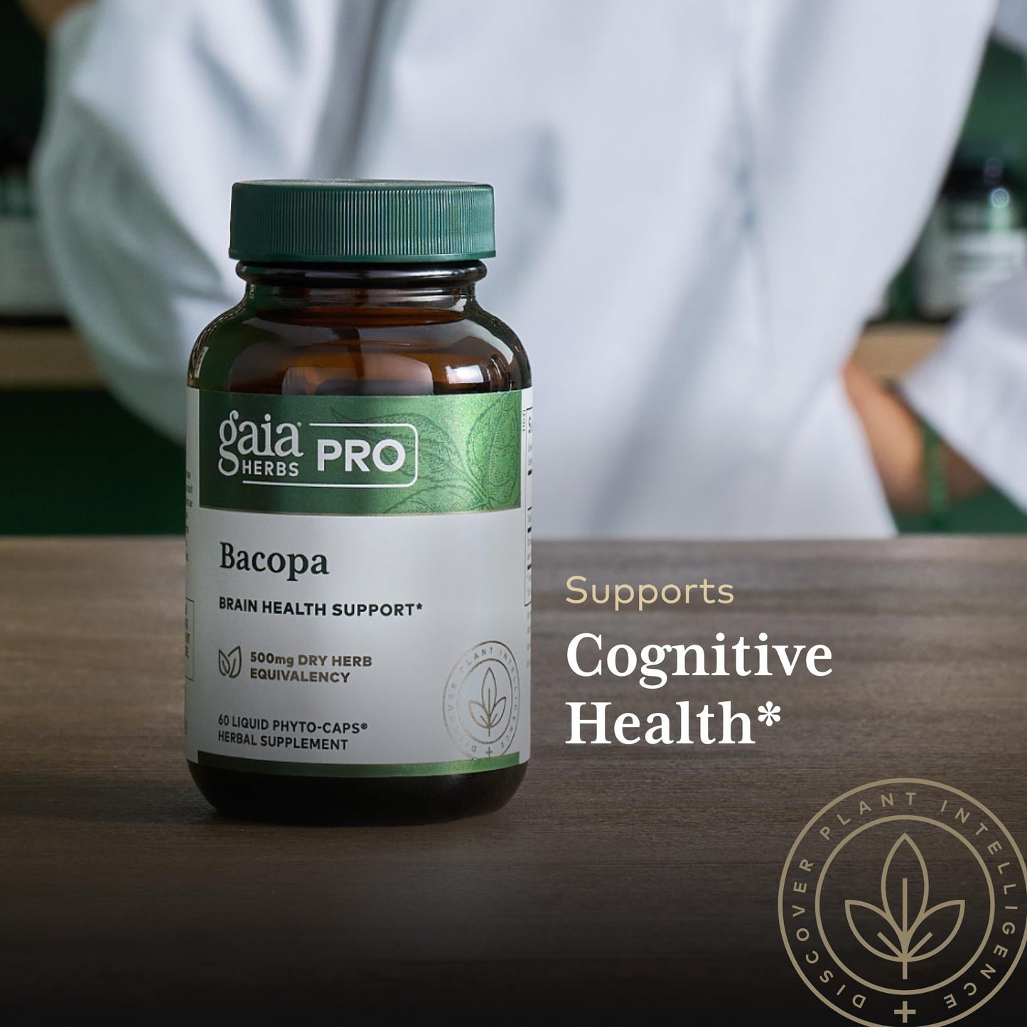 Gaia Herbs PRO Bacopa - Brain Health & Nootropic Support 60 Capsules