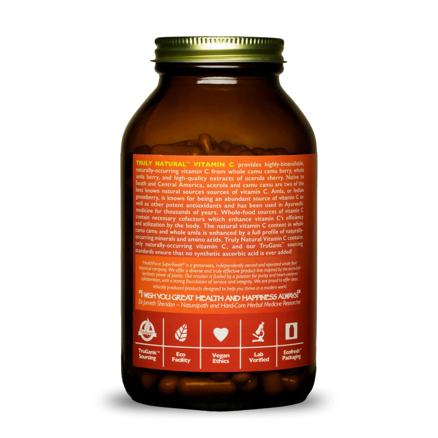 HEALTHFORCE SUPERFOODS Truly Natural Vitamin C Capsules 240 Capsules
