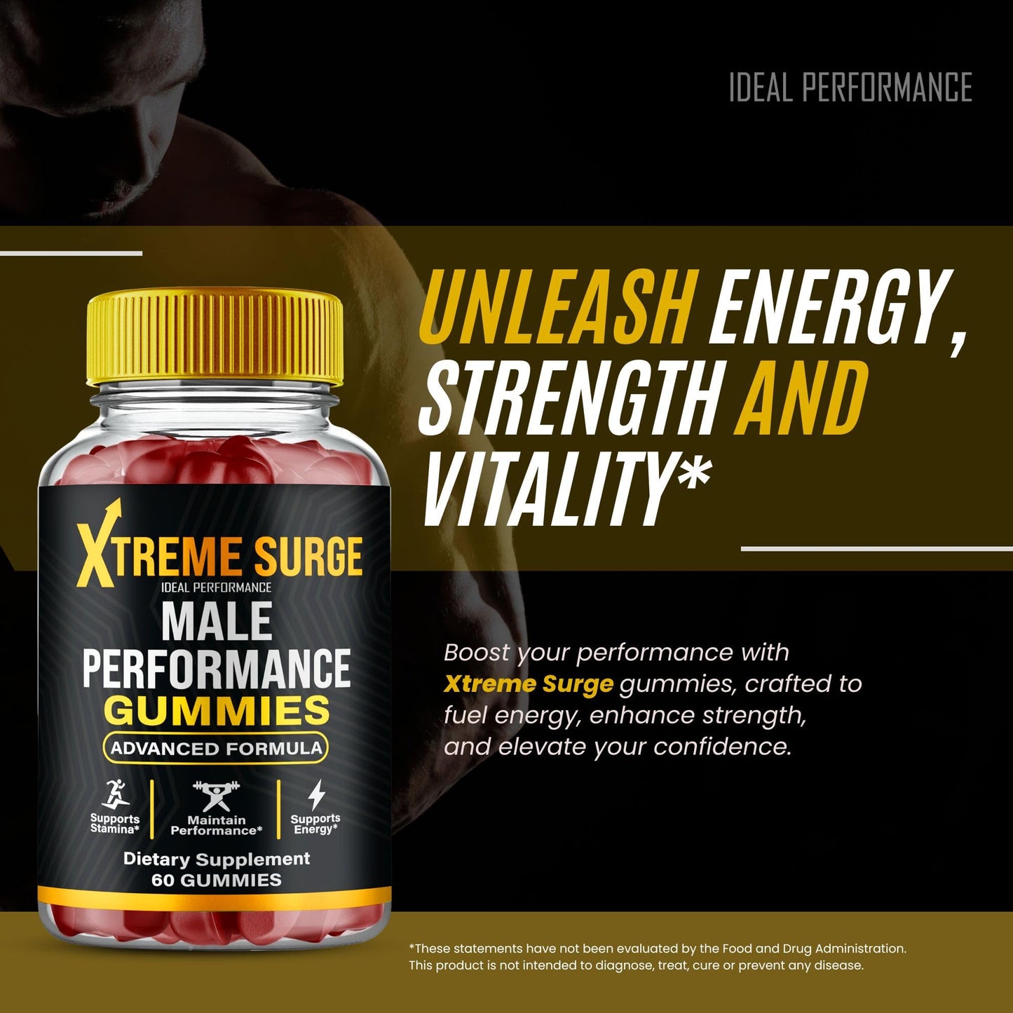 IDEAL PERFORMANCE Xtreme Surge Gummies, 60 Count