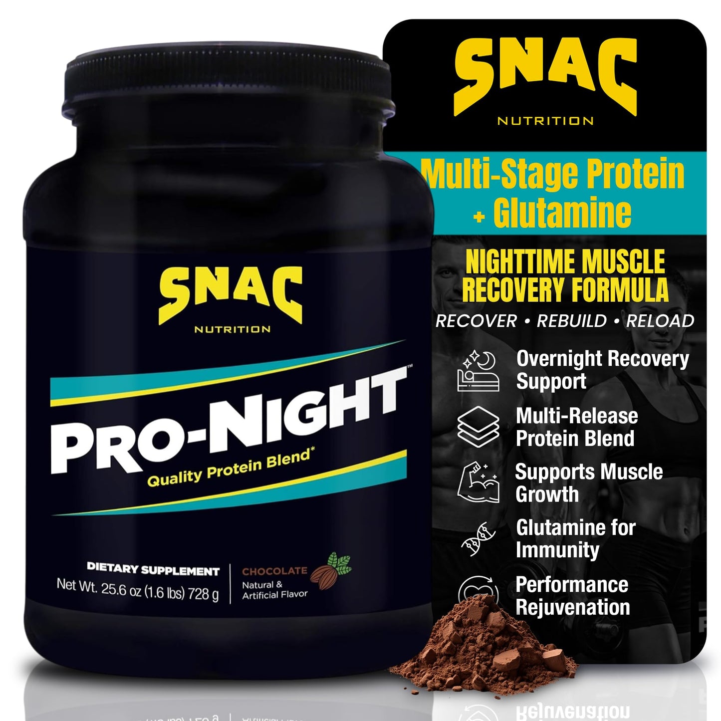 SNAC Pro-Night Protein Powder Blend 25.6