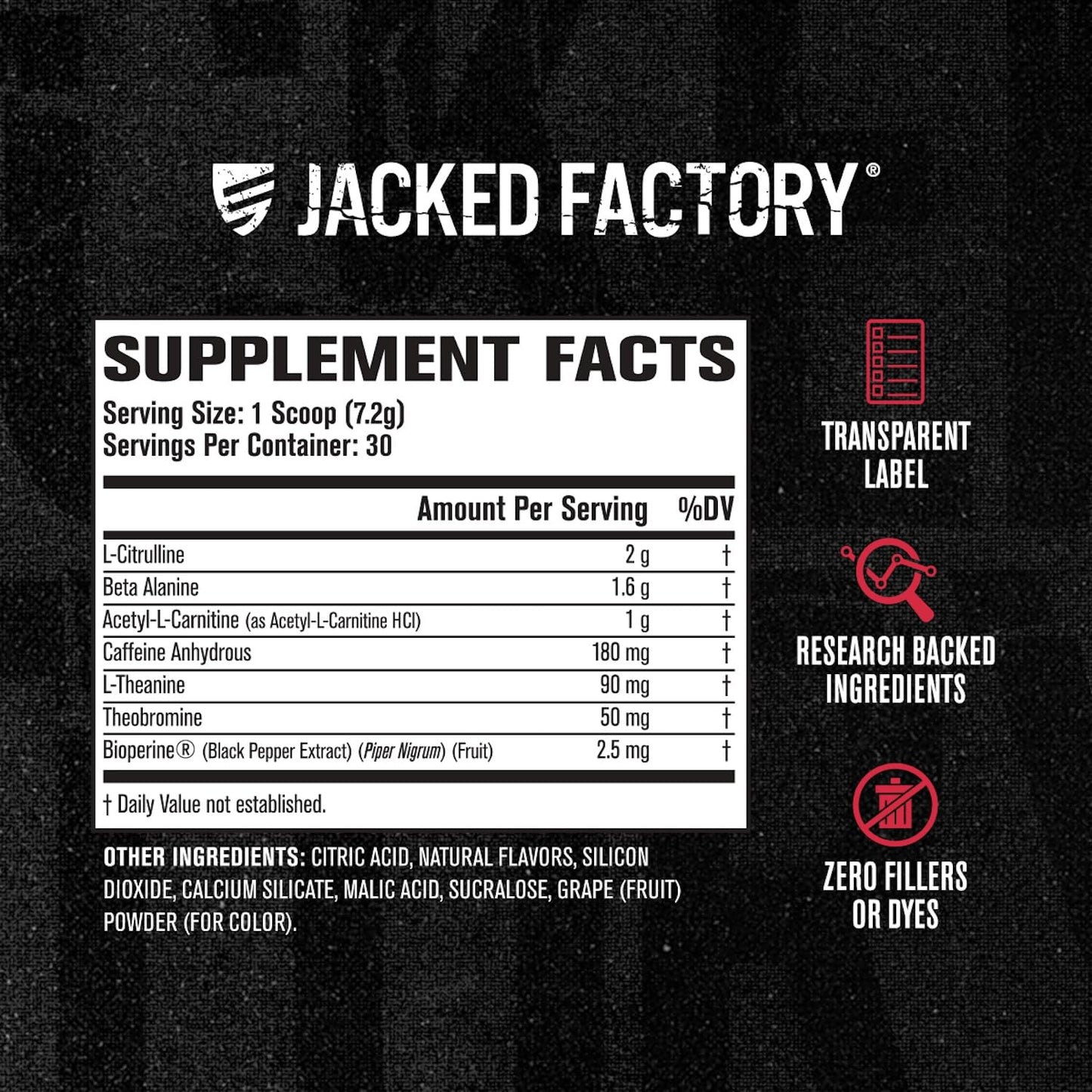 Jacked Factory NITROSURGE Shred Pre Workout Supplement Powder 7.61