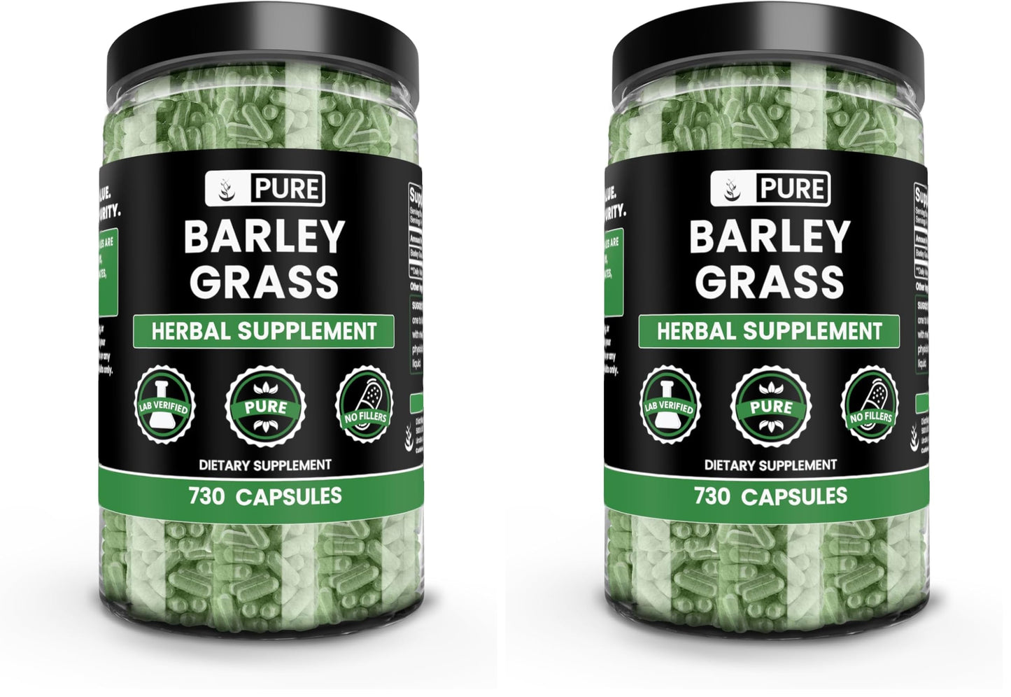 PURE ORIGINAL INGREDIENTS Barley Grass Capsules 1460