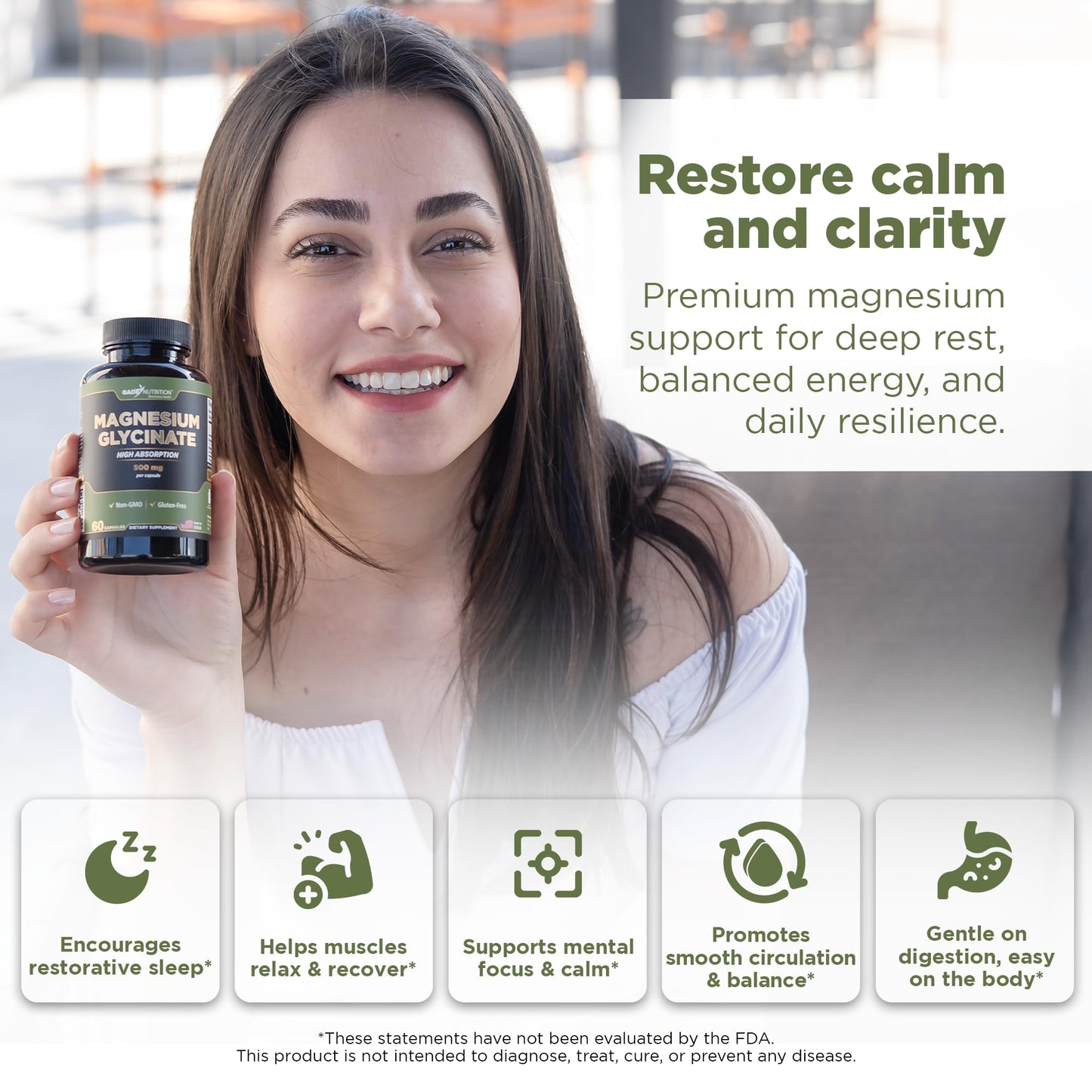 GADE NUTRITION Magnesium Glycinate Capsule 60 Capsules
