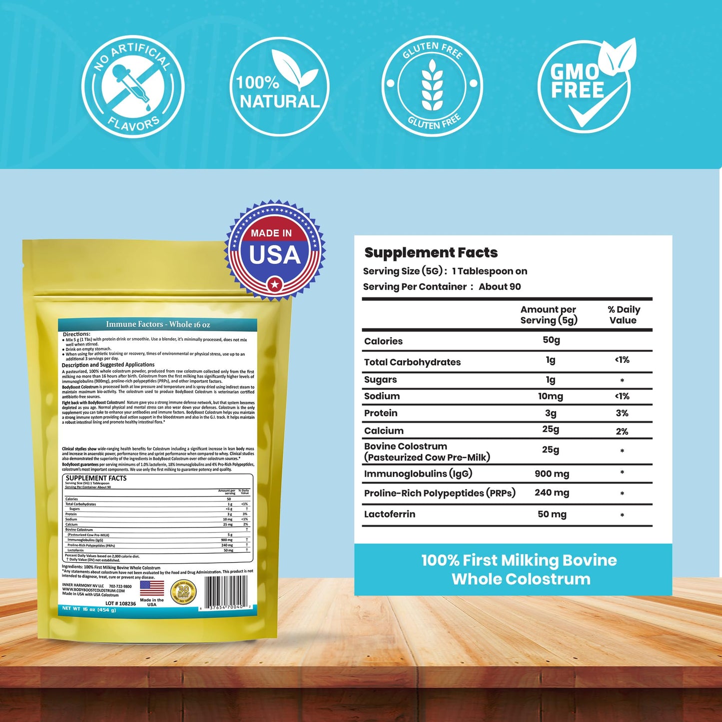 BodyBoost Colostrum Powder 16oz