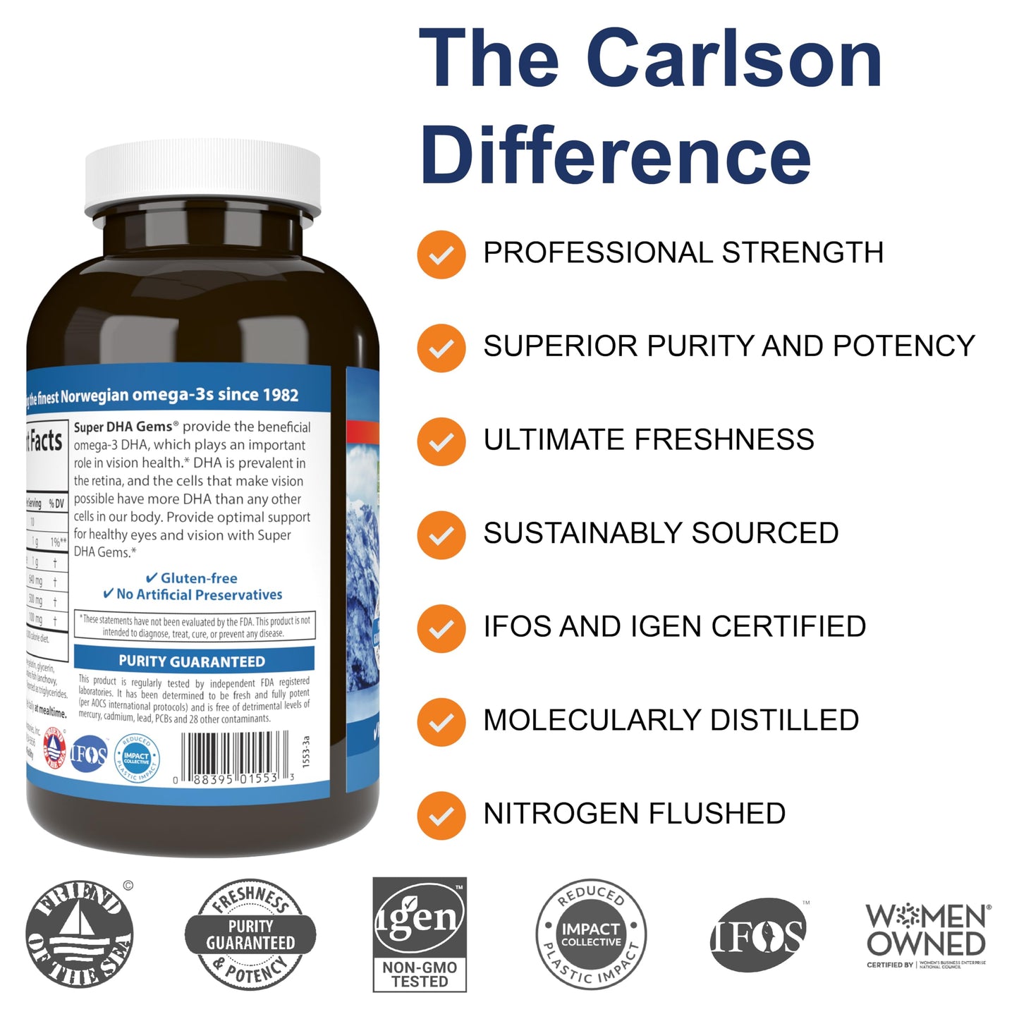 Carlson Super DHA Gems Softgels 240
