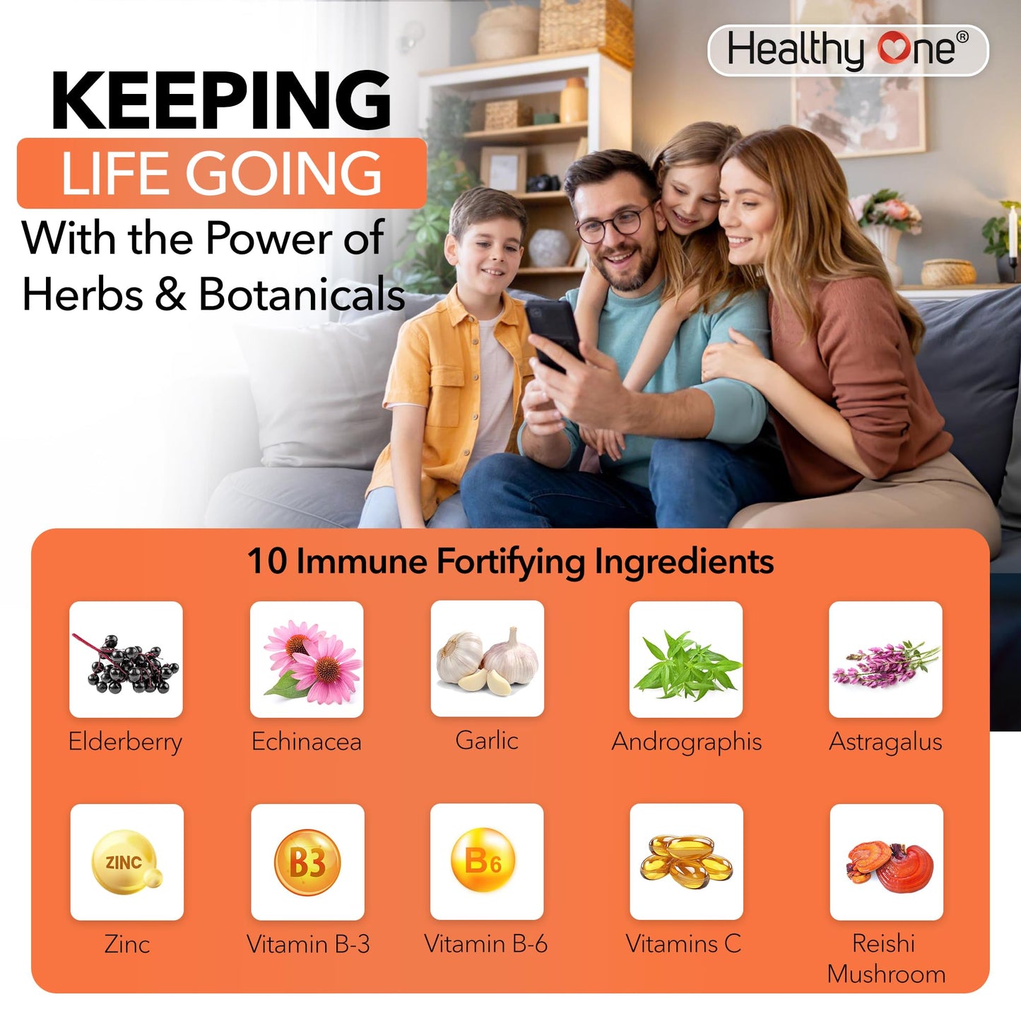 Healthy One Healthy Immune 10 in 1 Formula Capsule 120 Count