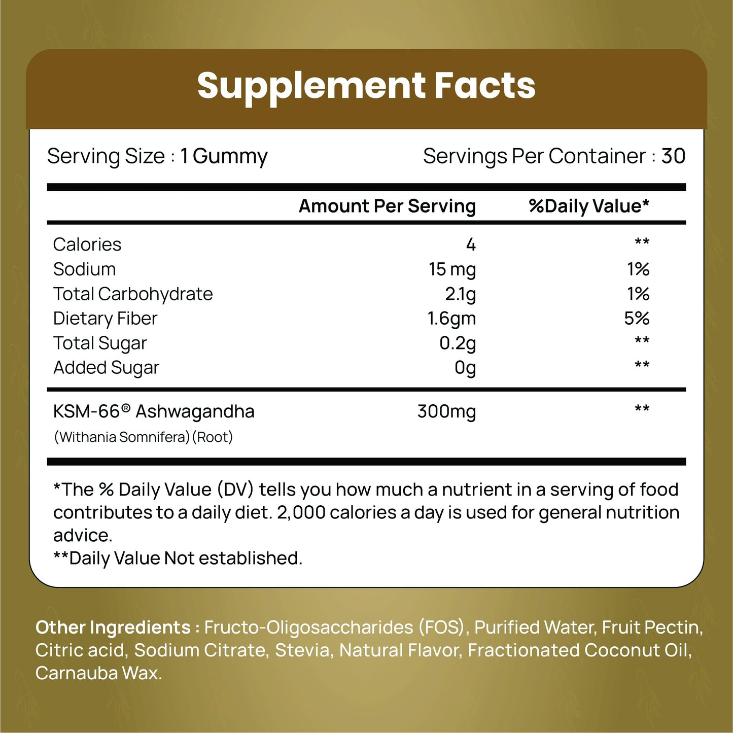 TIKDI Ashwagandha Gummy 30 Count