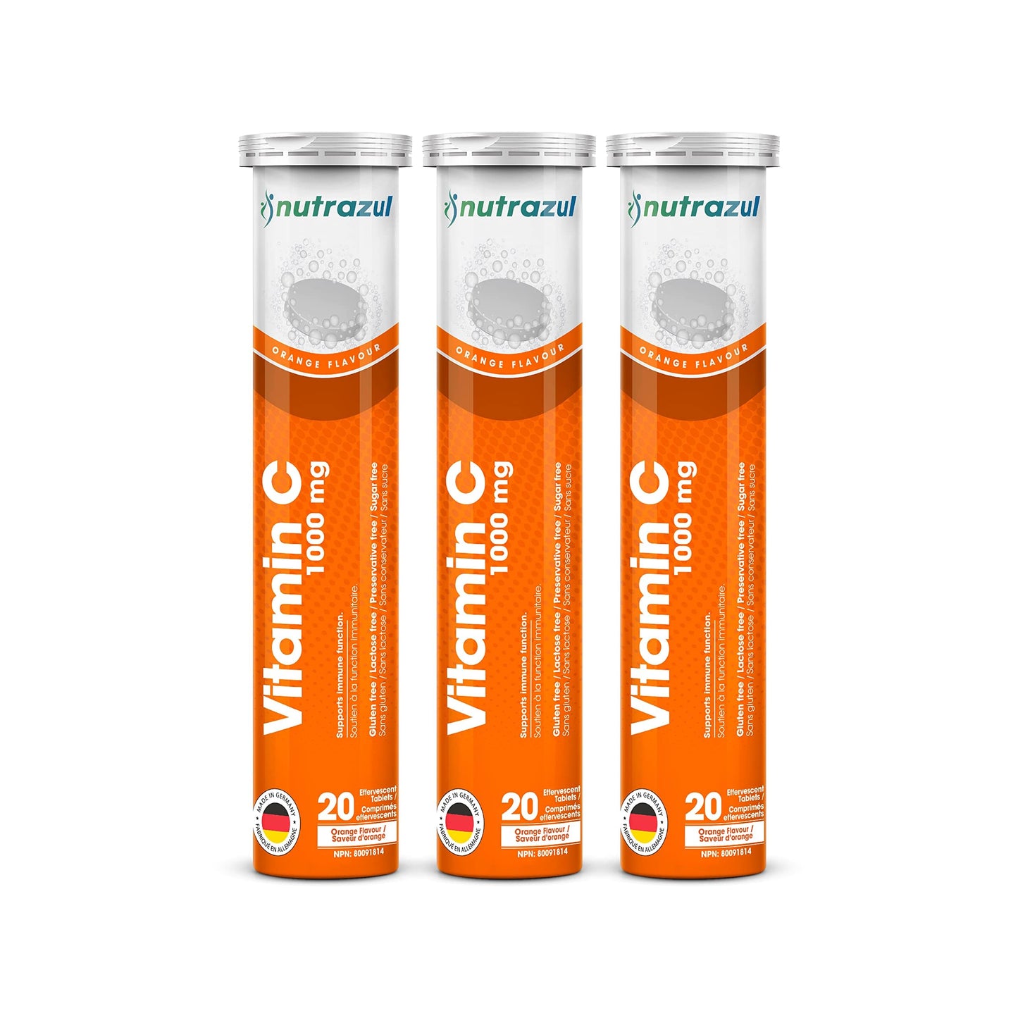 Nutrazul Vitamin C 1000mg Effervescent Tablets, 60 Tablets