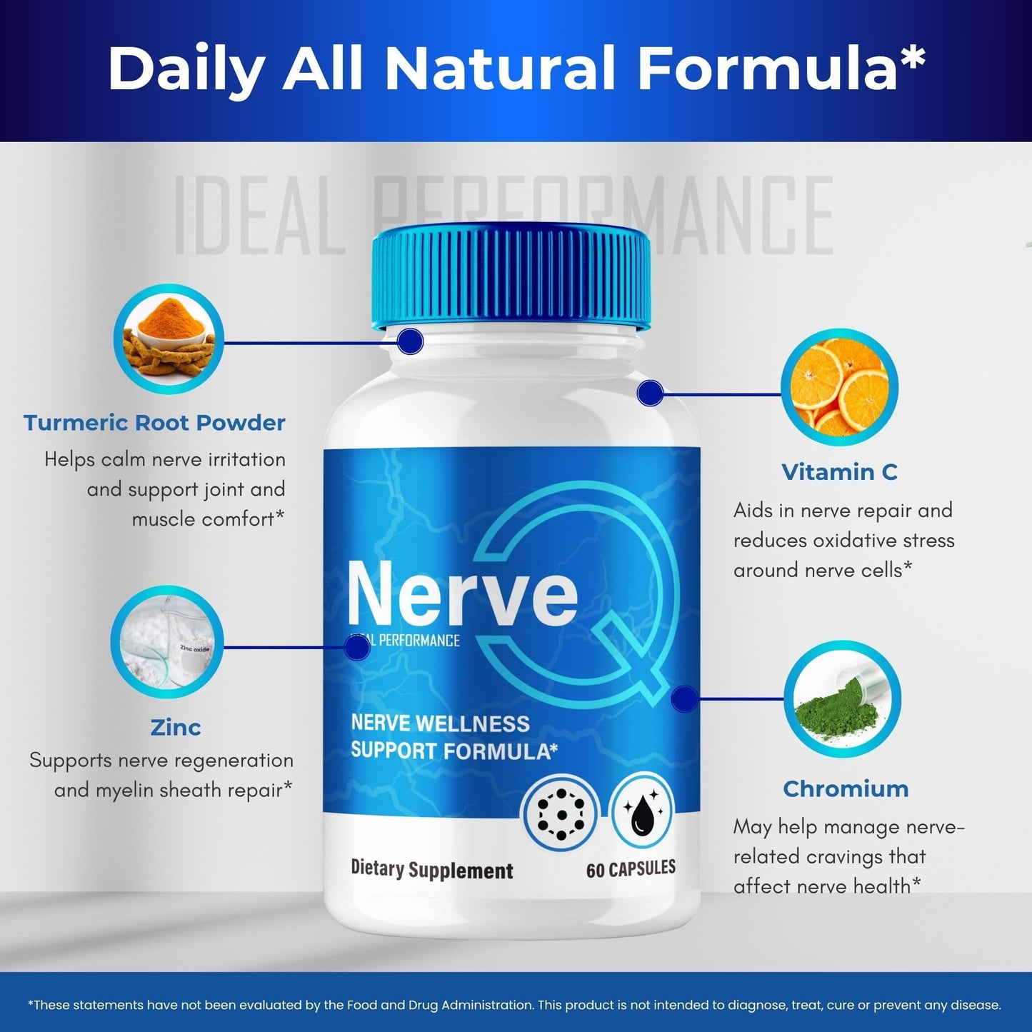 IDEAL PERFORMANCE Nerve Q Capsules, 180 Capsules