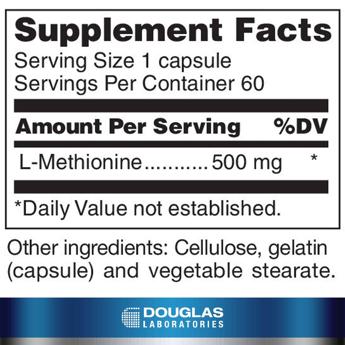 Douglas Laboratories L-Methionine Capsules, 60 Count