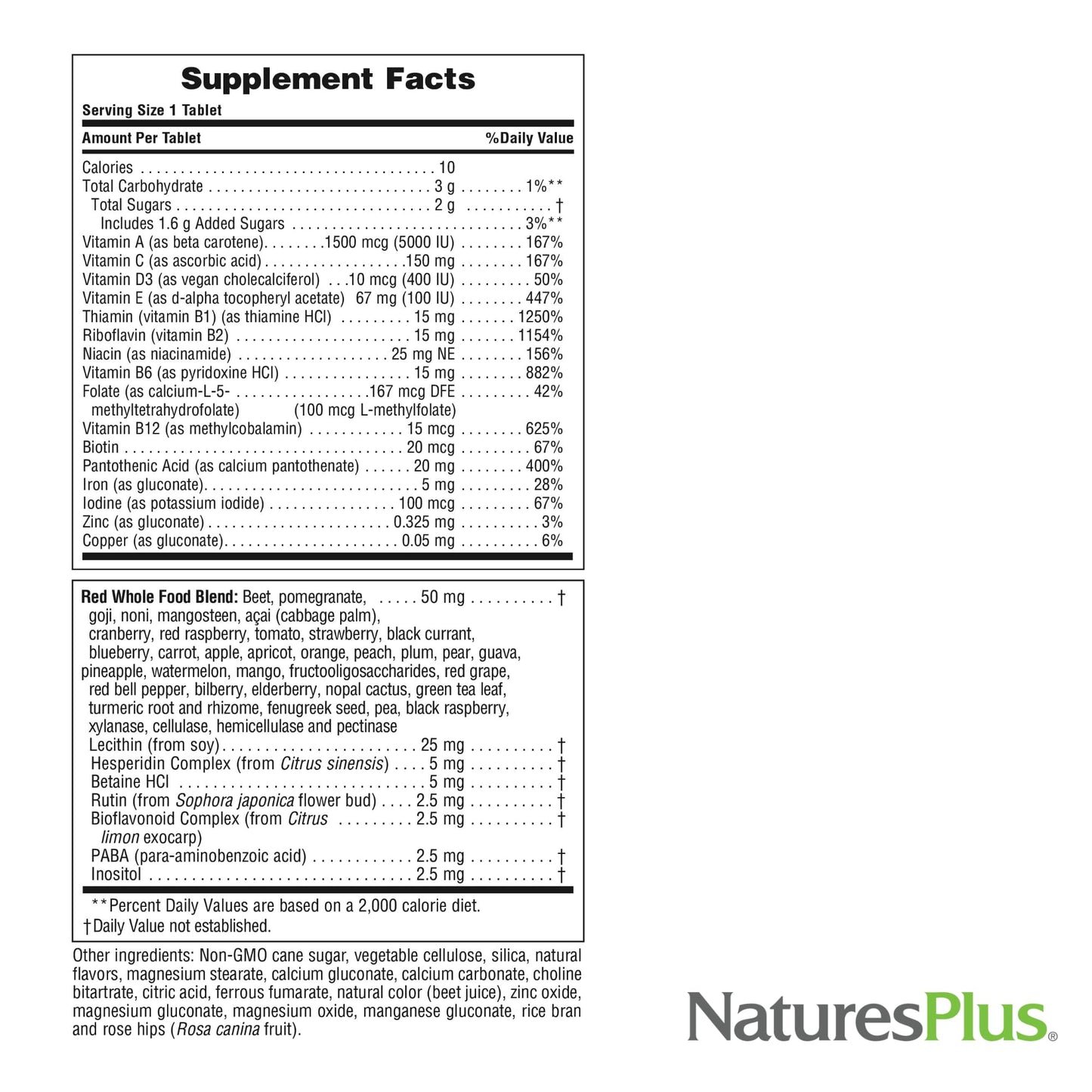 NaturesPlus Adult's Multivitamin & Mineral Tablet, 90 Count