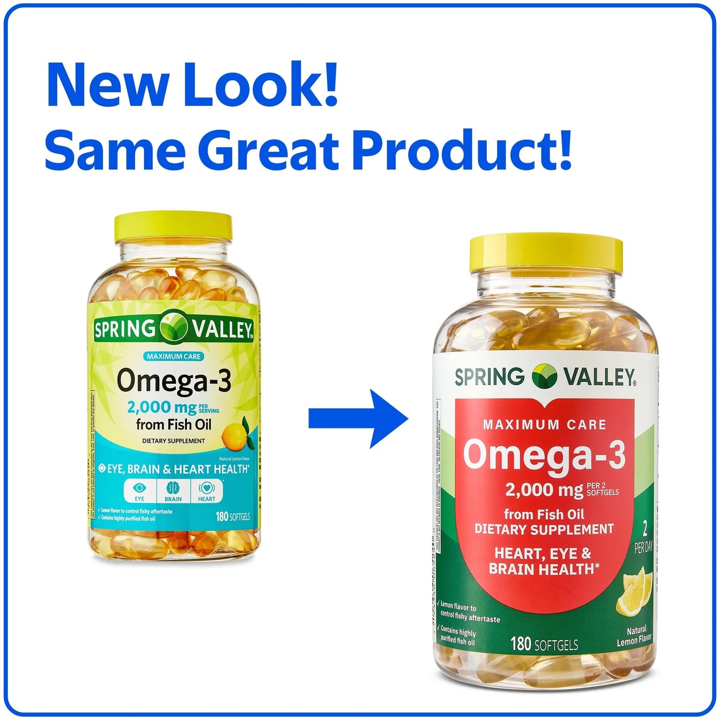 SUREFECT Omega-3 2000mg Fish Oil Softgels, 180 Softgels