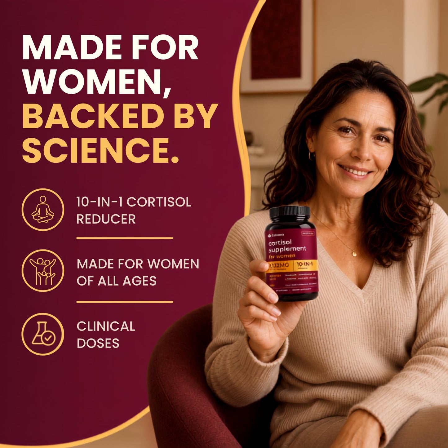 Calmerra Cortisol Support Capsules, 60 Count