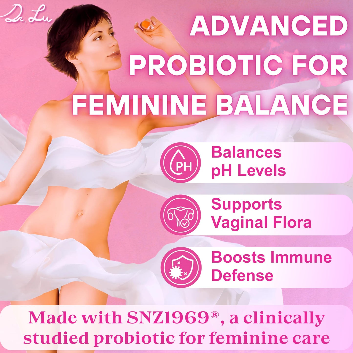 Dr. Lu Happy Girl Feminine Balance Gummies Gummy 60 Count