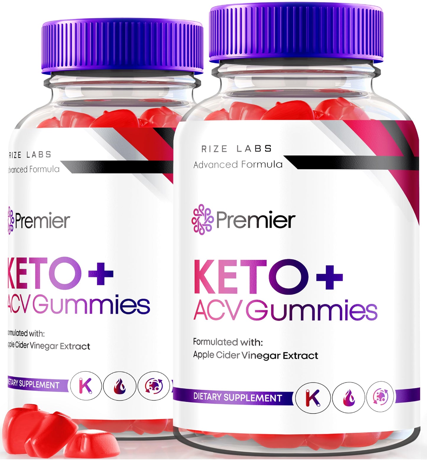 Rize Labs Premier Keto+ACV Gummies, 120 Gummies