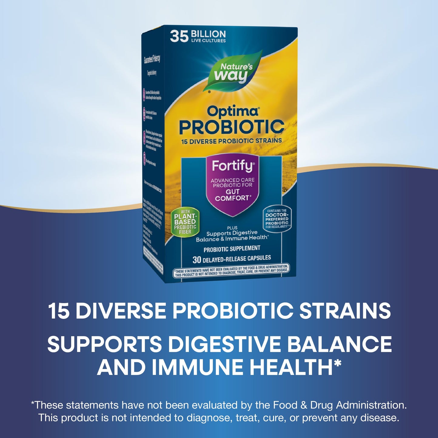 Nature's Way Fortify Optima Probiotic for Adults, 60 Capsules