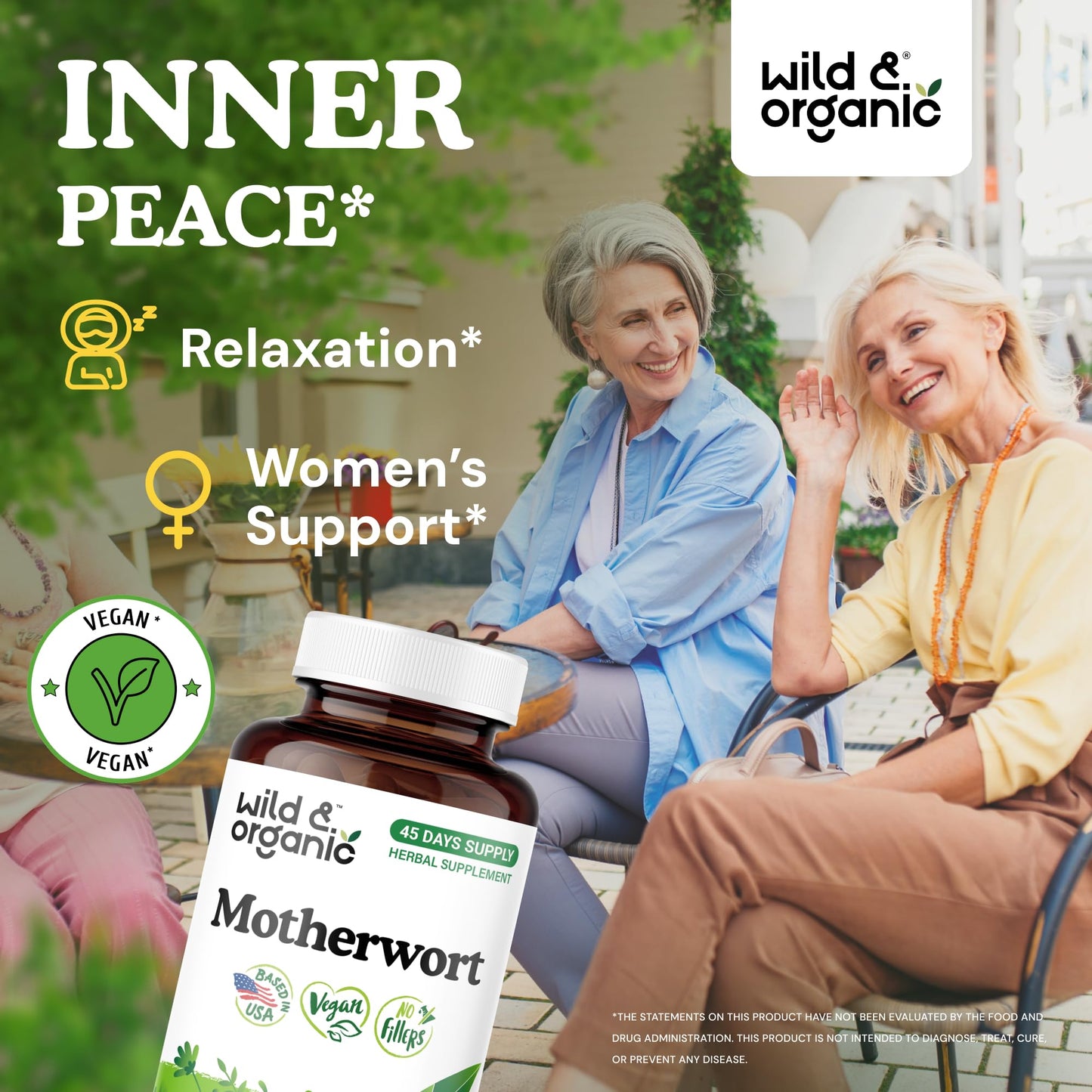 Wild & Organic Motherwort Capsules 90 Capsules