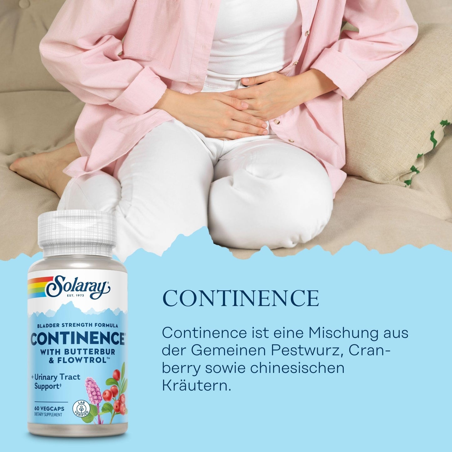 SOLARAY Continence w/Flowtrol Capsules, 60 Count