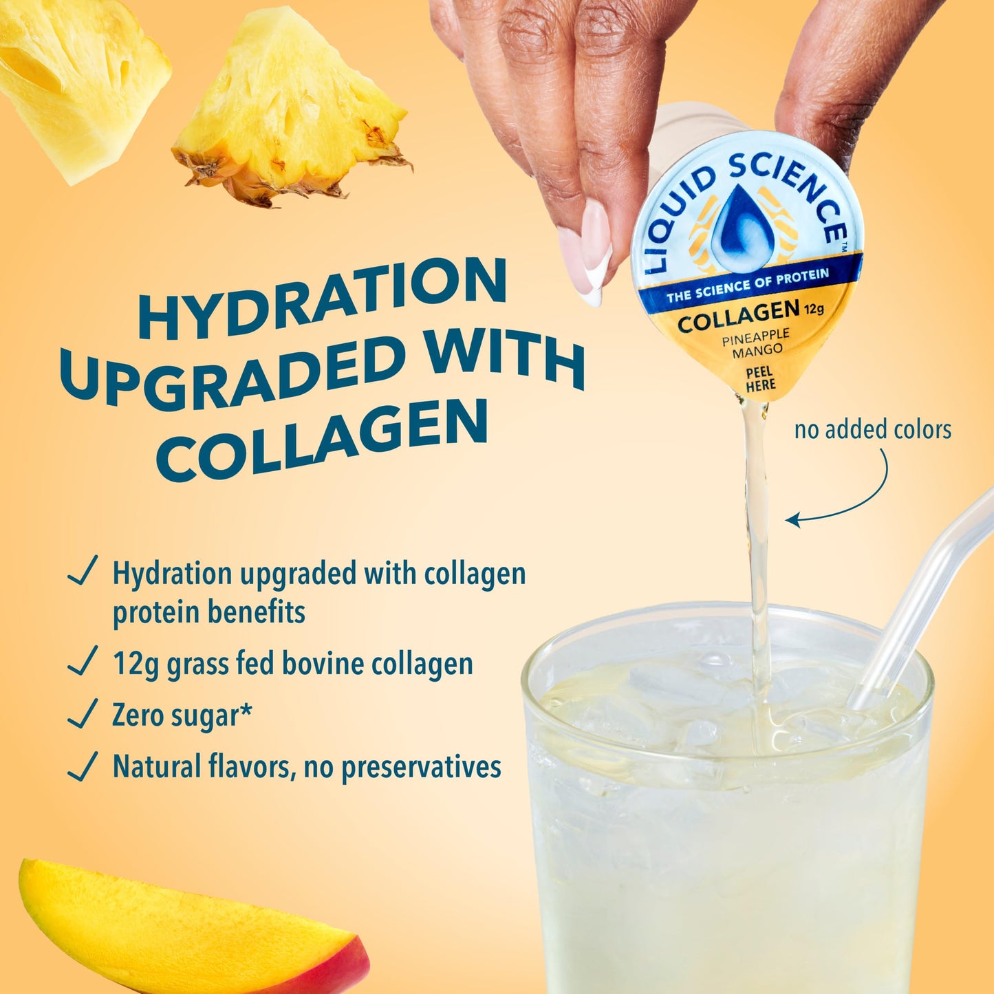 Java House Liquid Science Pineapple Mango Single Serve Collagen Pods 12 Capsules