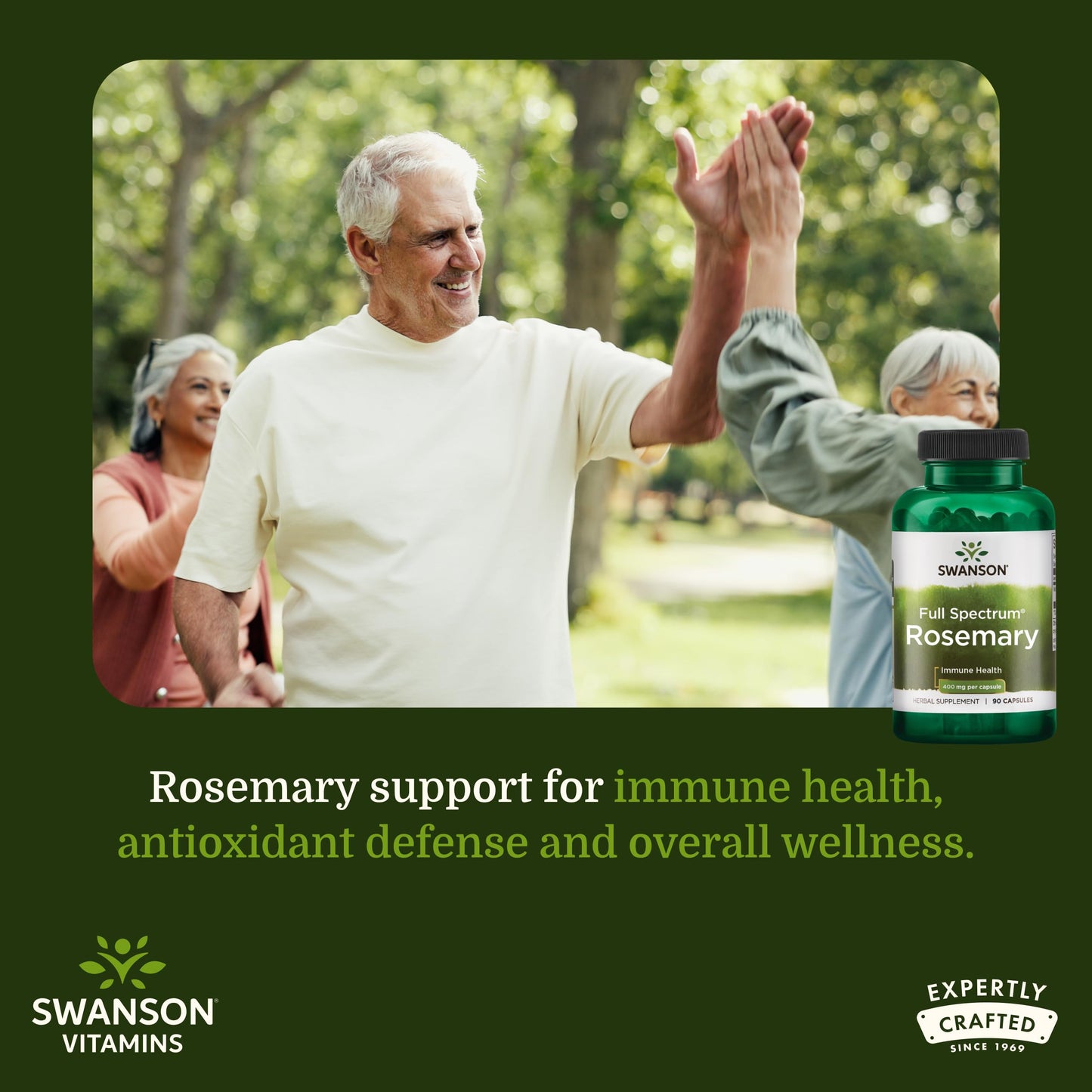 Swanson Full Spectrum Rosemary Capsules 90 Count