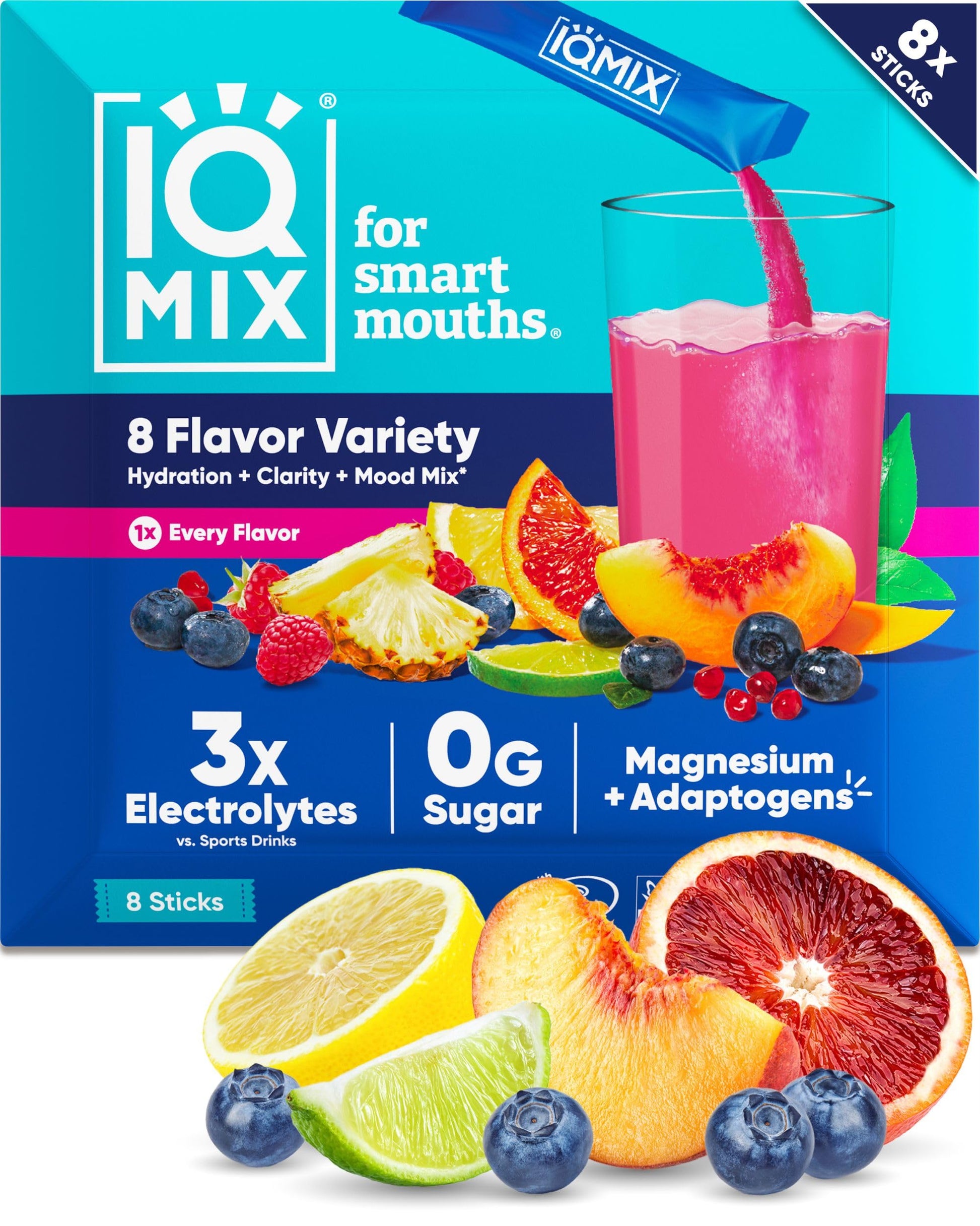 IQBAR IQMIX Hydration Electrolytes Powder Packets Capsule 8 Count