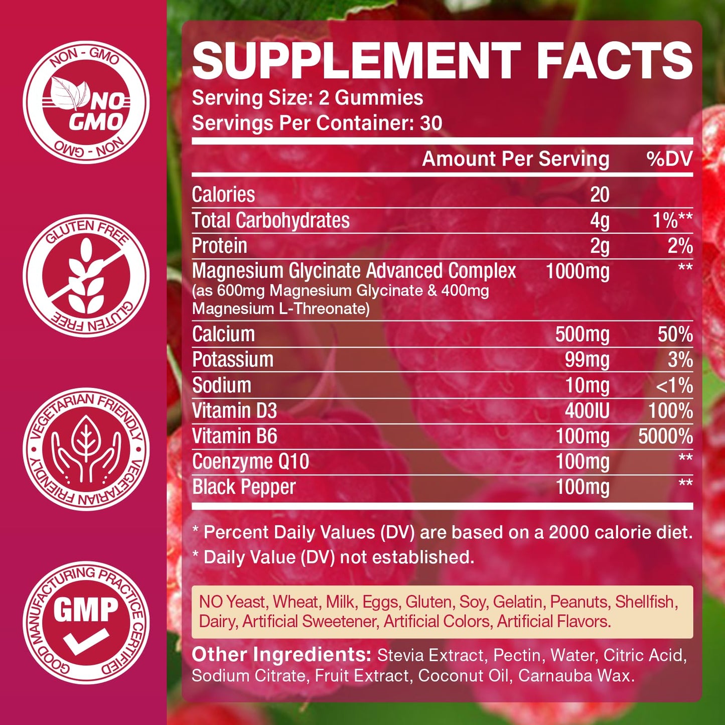 Yikecao Magnesium Glycinate Gummies 60 Gummies