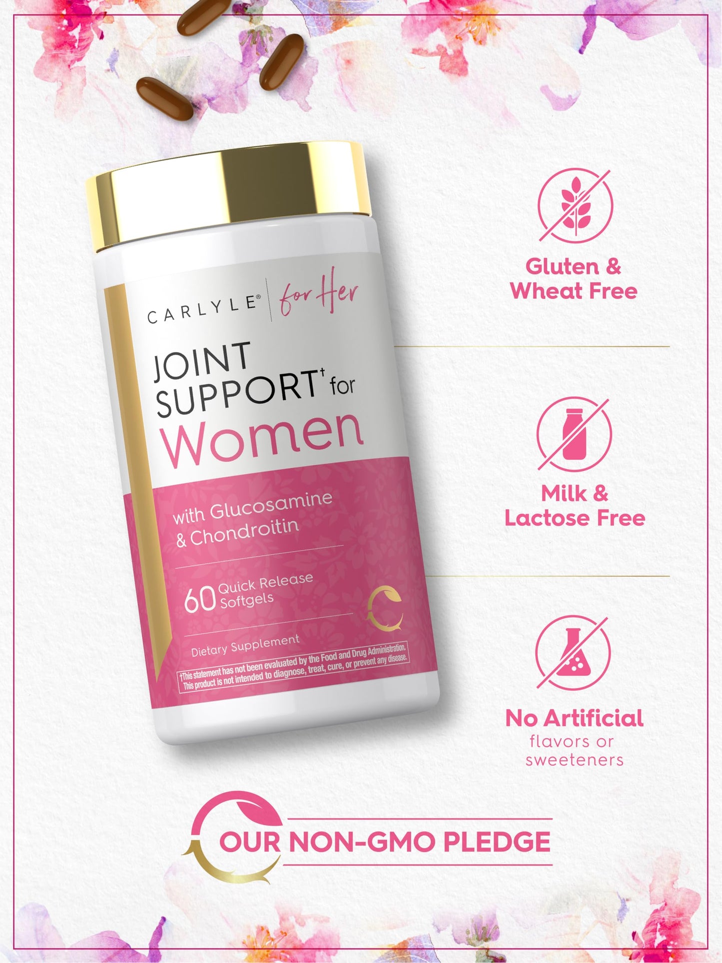 Carlyle Joint Support for Women Softgels 60 Count