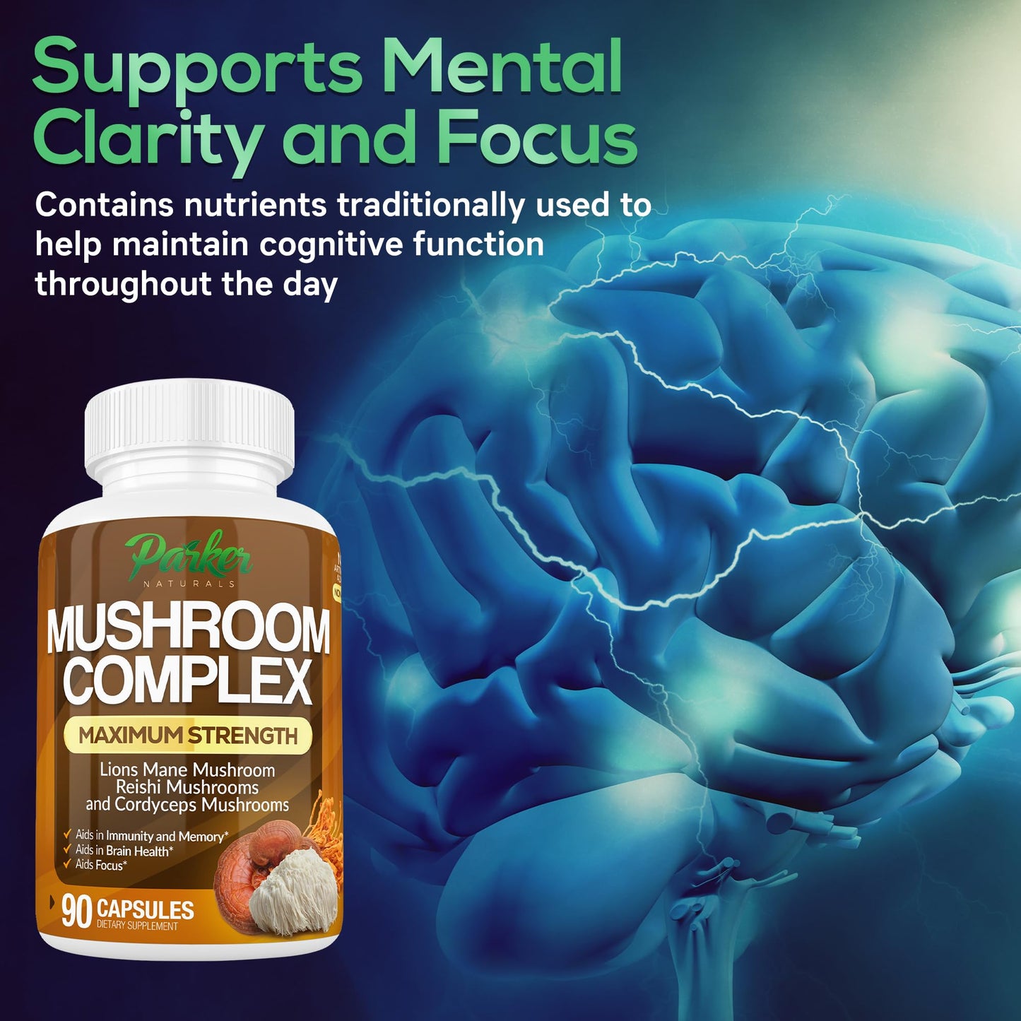 Parker Naturals Mushroom Complex Capsules 90 Count