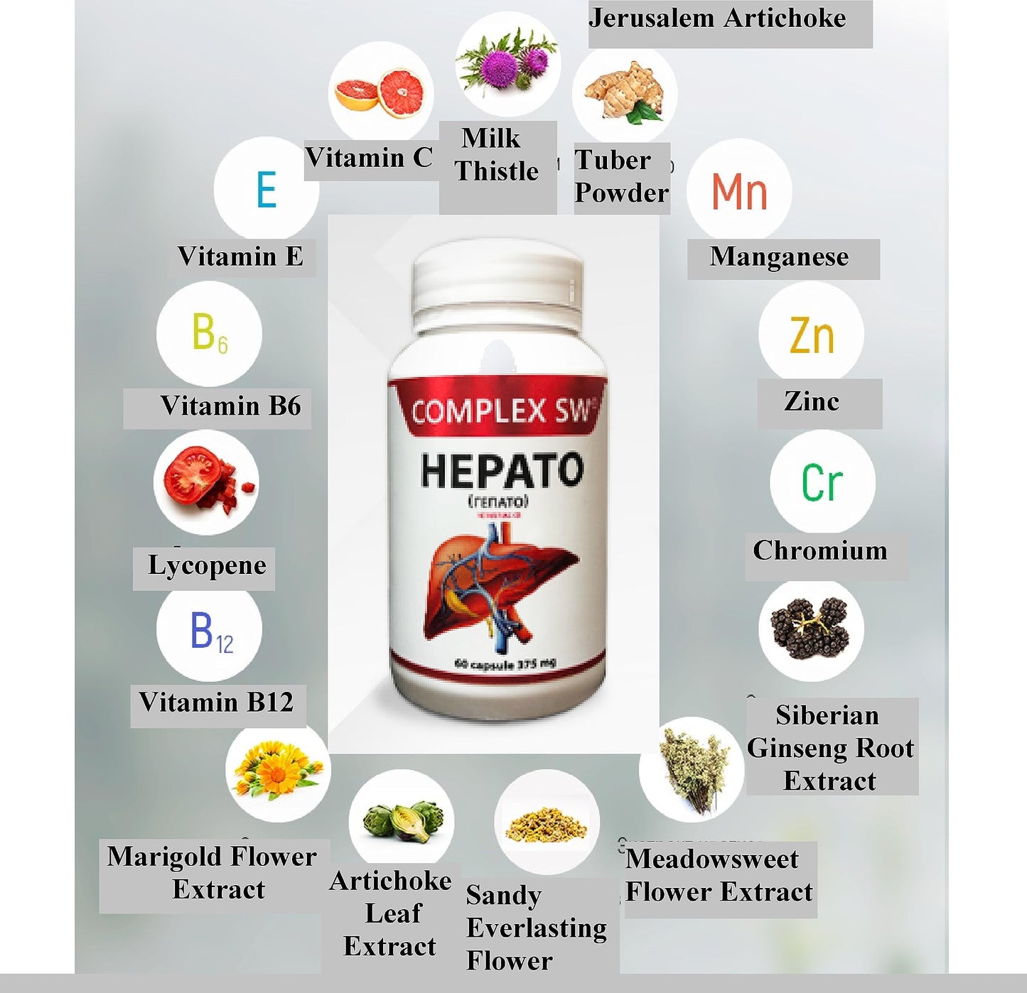 Generic Liver Cleanse Detox & Repair Herbal Liver Support Complex with Milk Thistle, Marigold, Artichoke, Ginseng Root Extract for Liver Health 60 Capsules