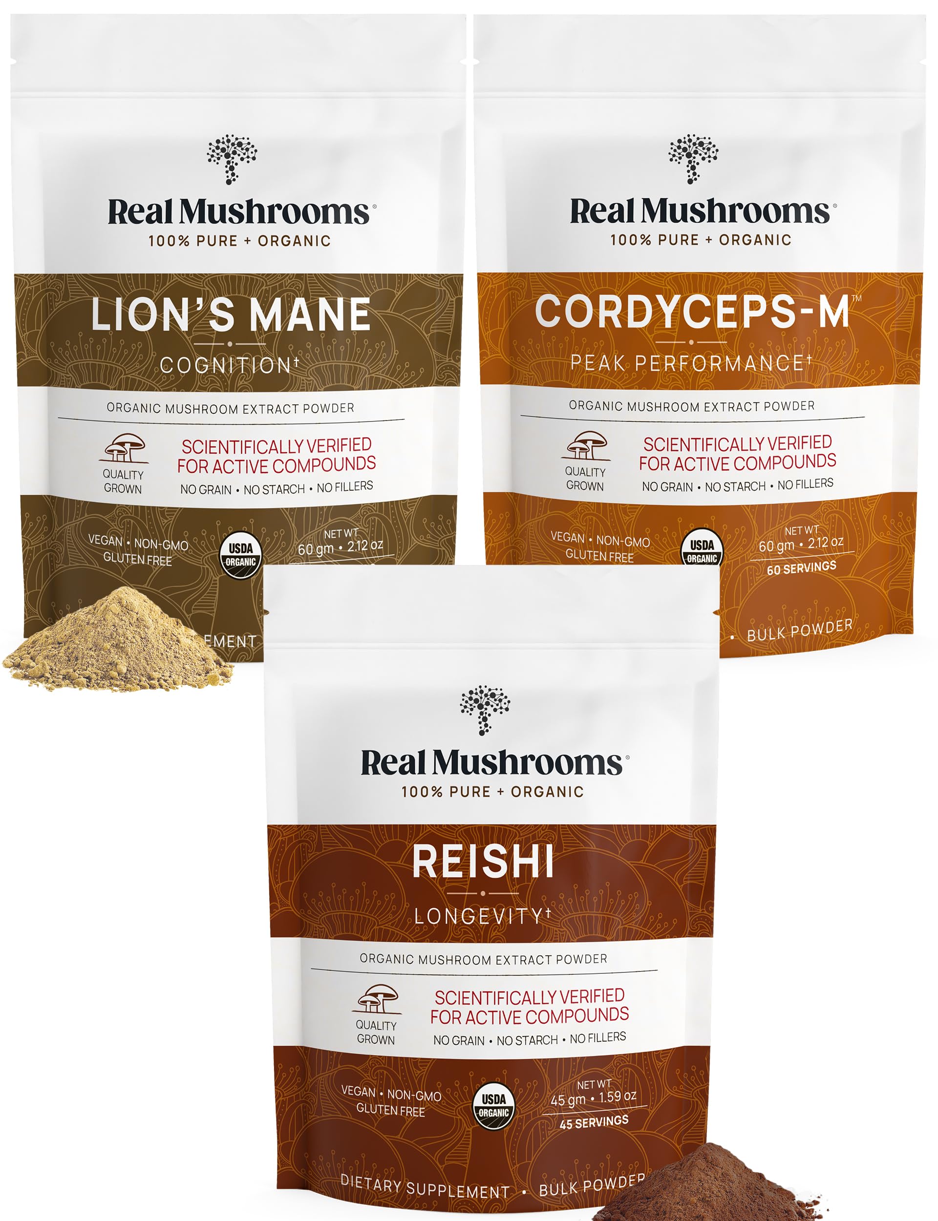 Real Mushrooms Peak Performance Bundle Mushroom Powders, 1 Count