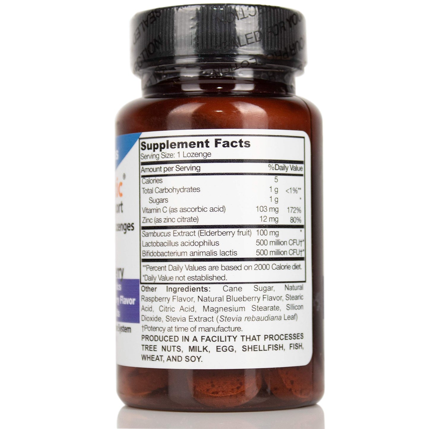 DrFormulas Elderberry, Zinc, Vitamin C Lozenges with Echinacea and Nexabiotic Probiotics Chewable, 30 Count