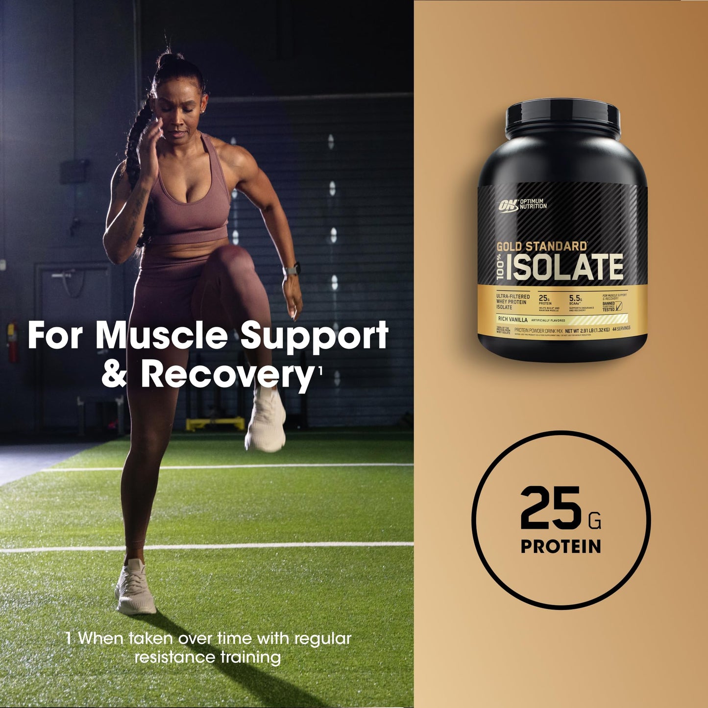 Optimum Nutrition Gold Standard 100% Isolate Whey Protein Isolate Powder, 2.91 Pounds