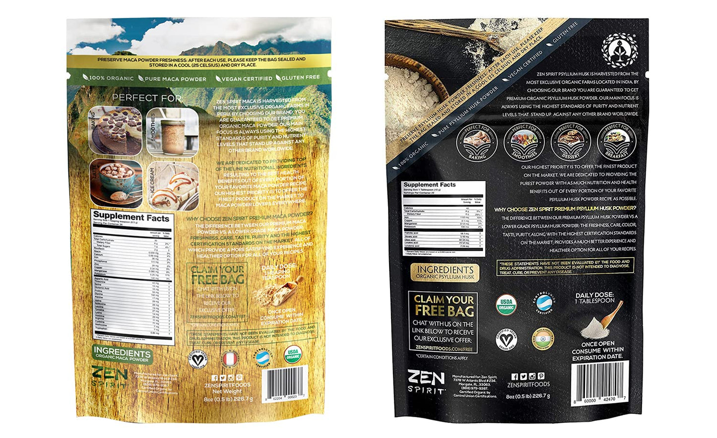 Zen Spirit Maca & Psyllium Powder, 1