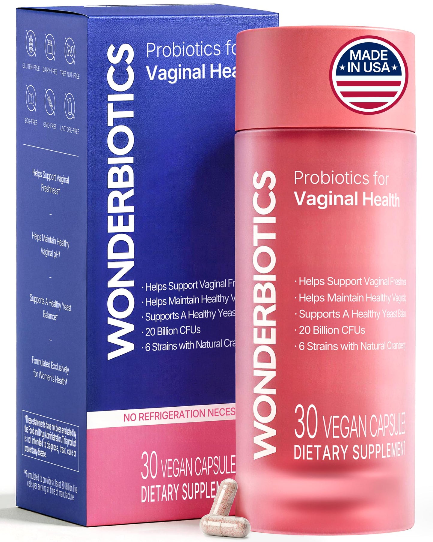 WonderBiotics Probiotics for Women Vaginal Health Capsules 30 Count