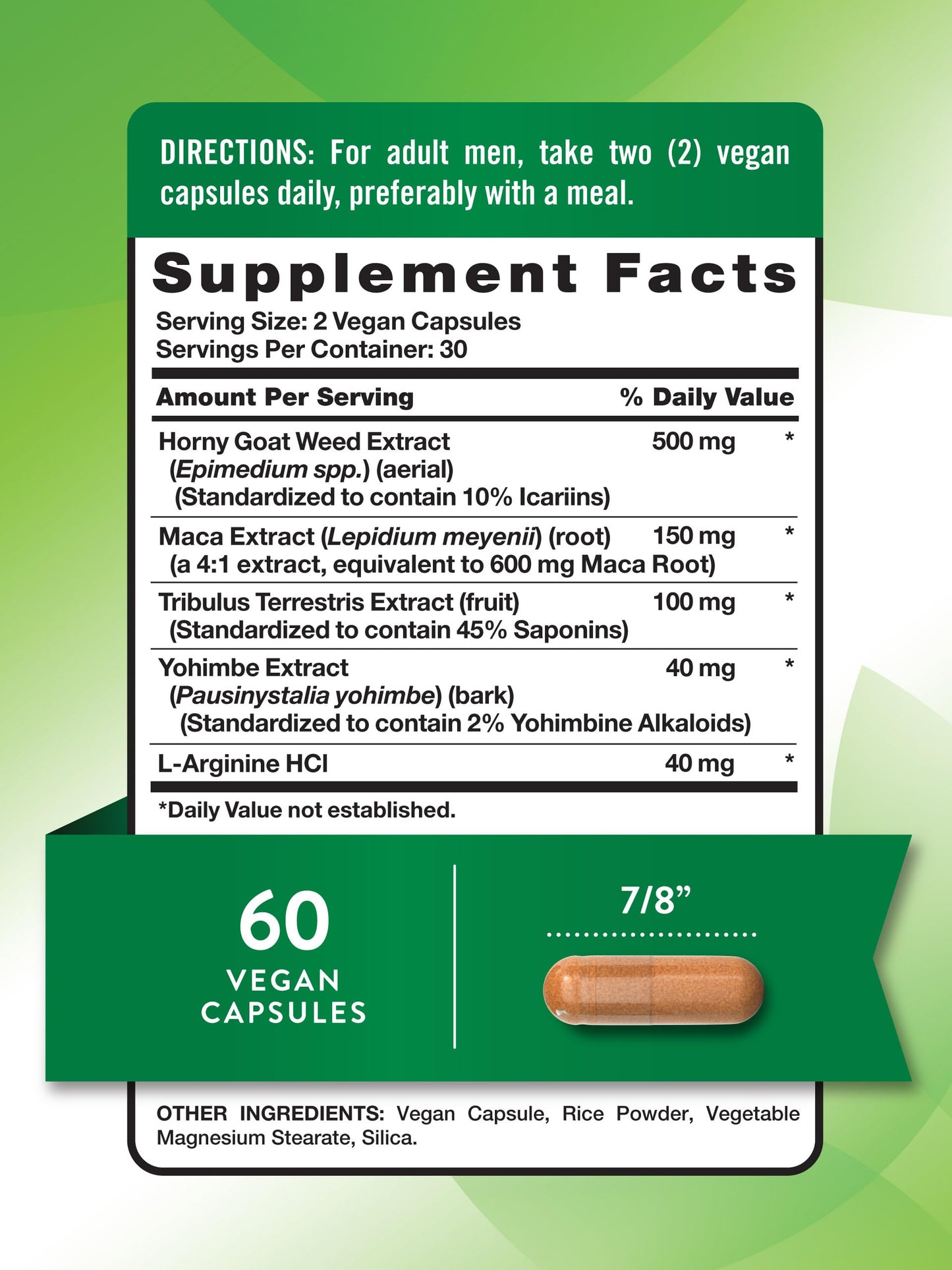 Nature's Truth Horny Goat Weed with Maca Capsules, 60 Count