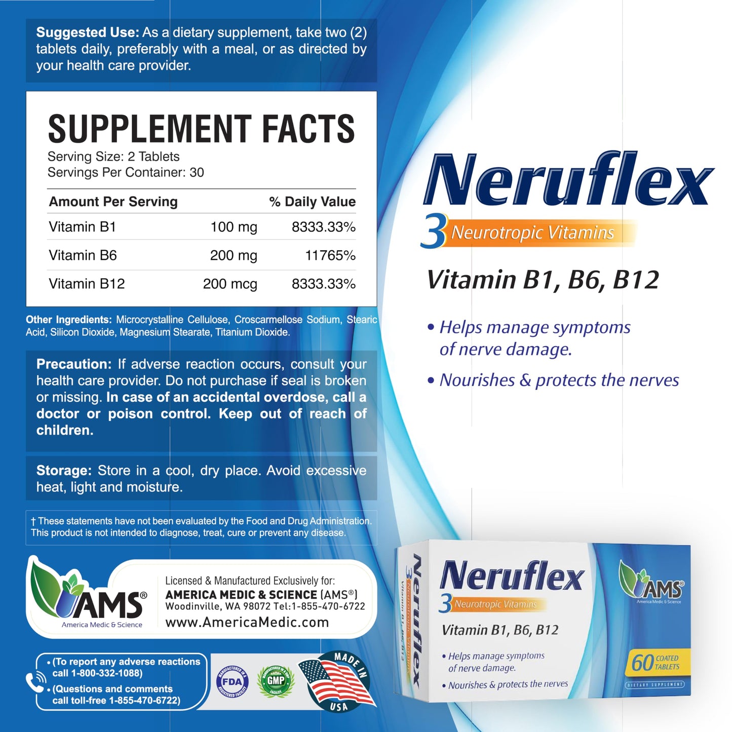 America Medic & Science NeruFlex Tablet 60 Tablets