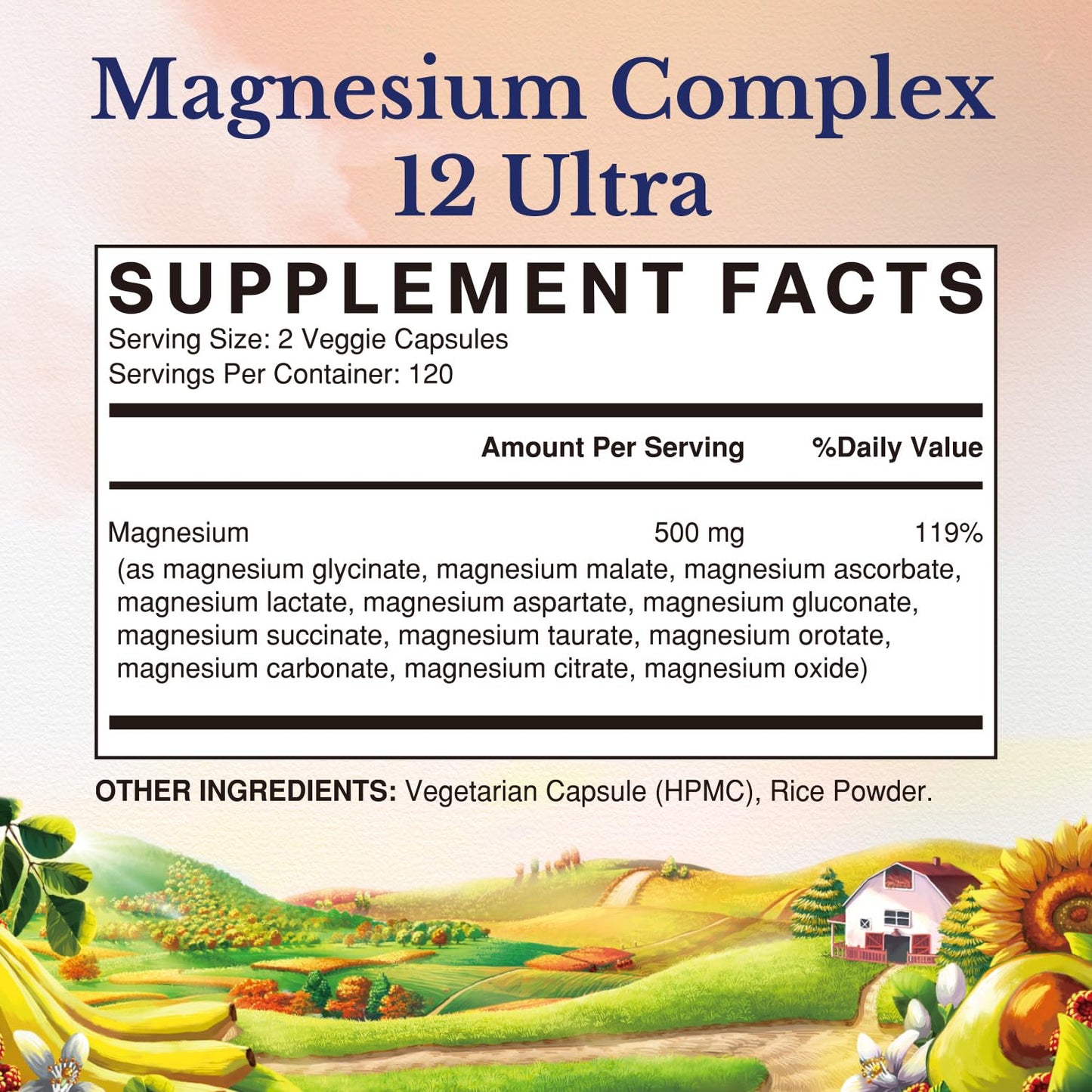 Vitalitown Magnesium Complex Supplement Capsules, 240 Capsules