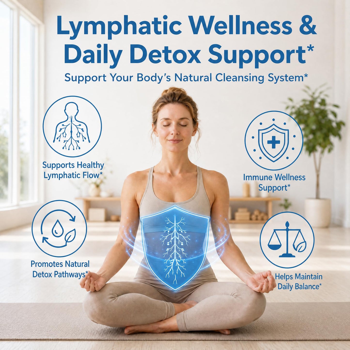 Patilors Lymphatic Drainage Supplements for Lymphatic Support, Body Detox & Cleanse, Fluid Balance & Immune Support 120 Capsules