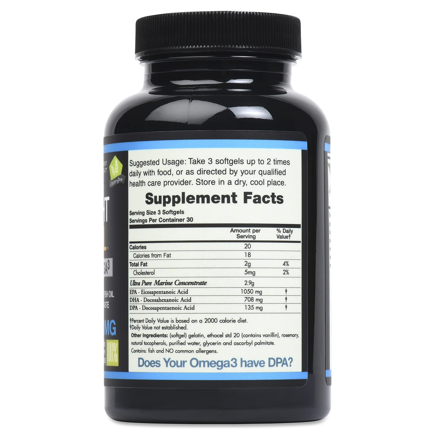 Aspen Hill Laboratories Wild Caught Omega Fish Oil 2900 mg SoftGels, 60-count