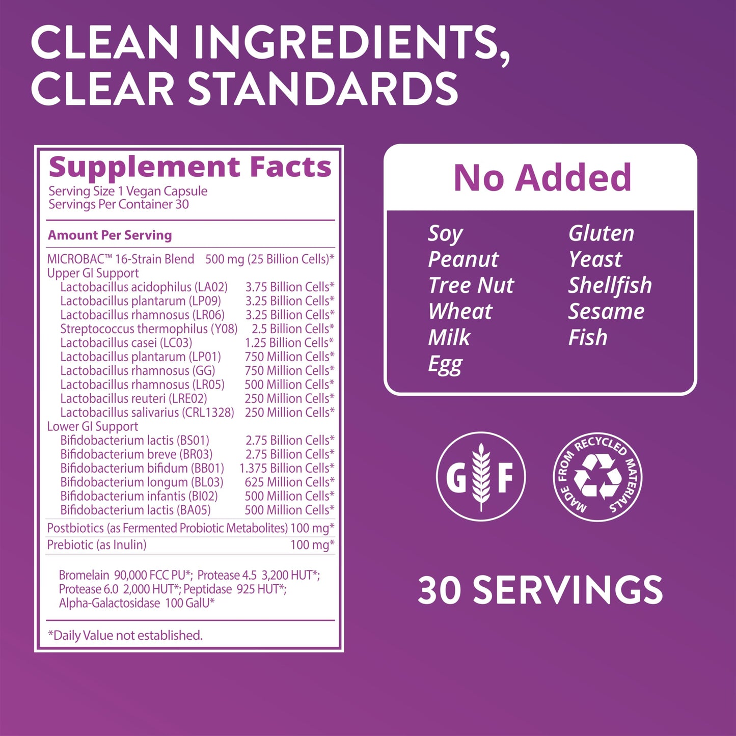 MRM Nutrition Extra Strength Probiotics Capsule 30