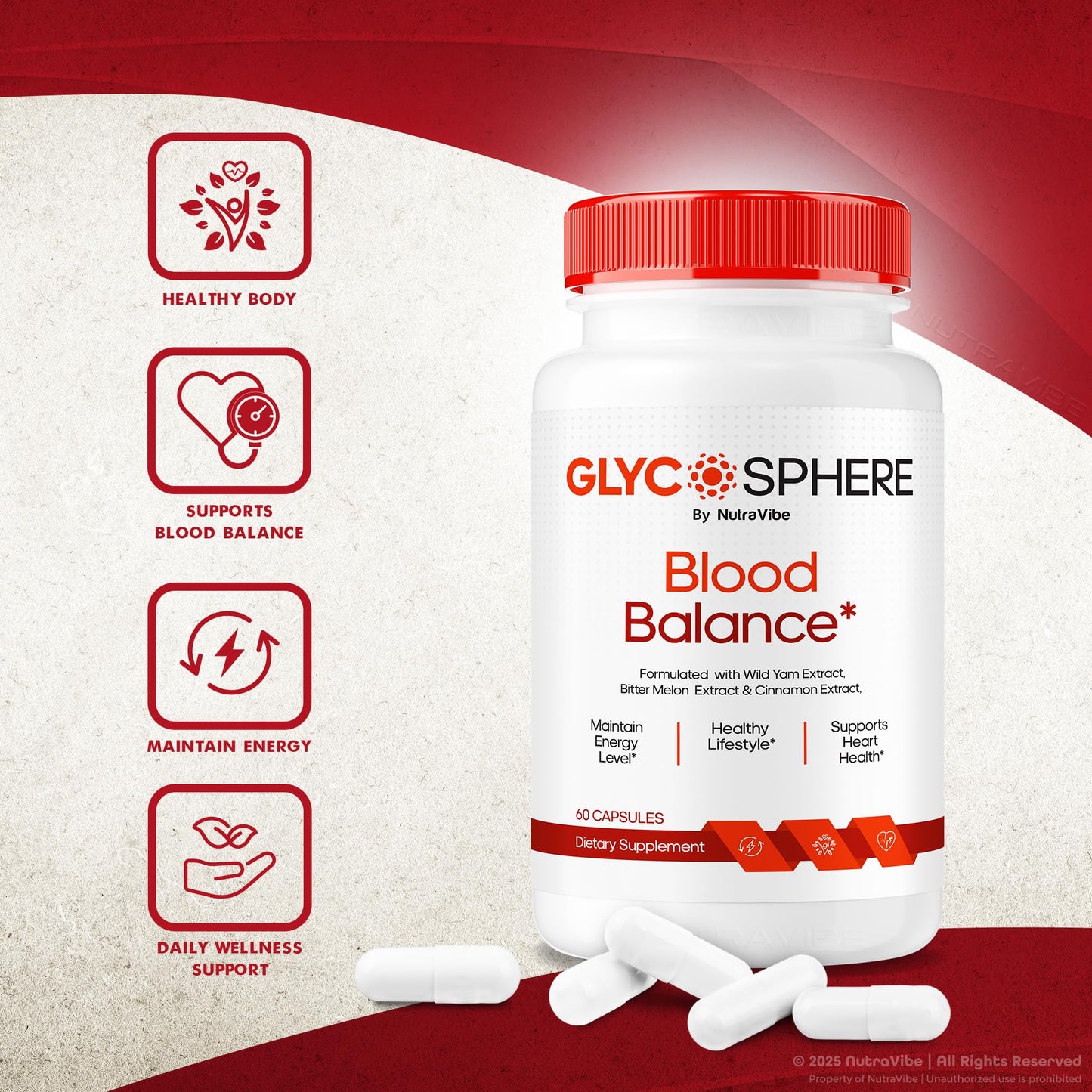 NutraVibe GlycoSphere Capsules 120 Count