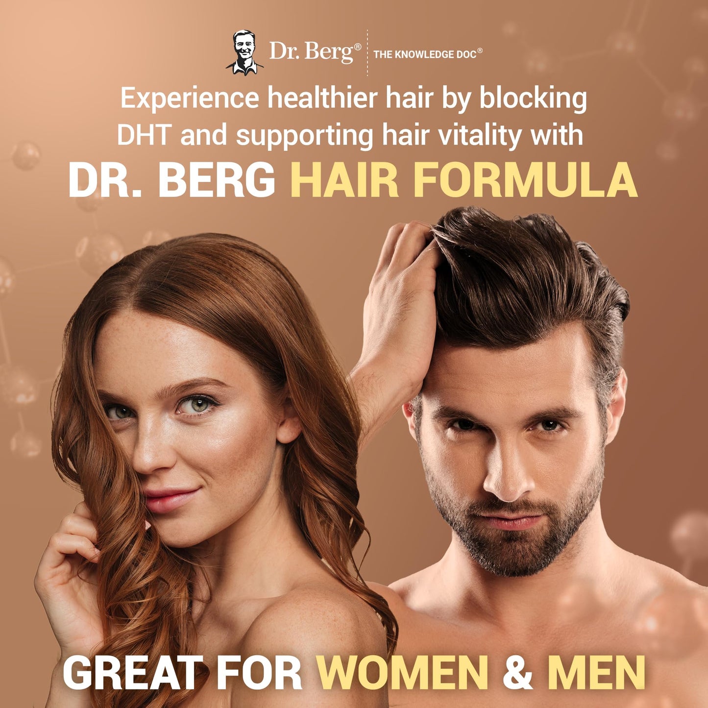 Dr. Berg Nutritionals All-in-One Vitamins for Hair, Skin, & Nails - Advanced Formula with Biotin, Saw Palmetto, DHT Blocker, & Trace Minerals, 90 Capsules