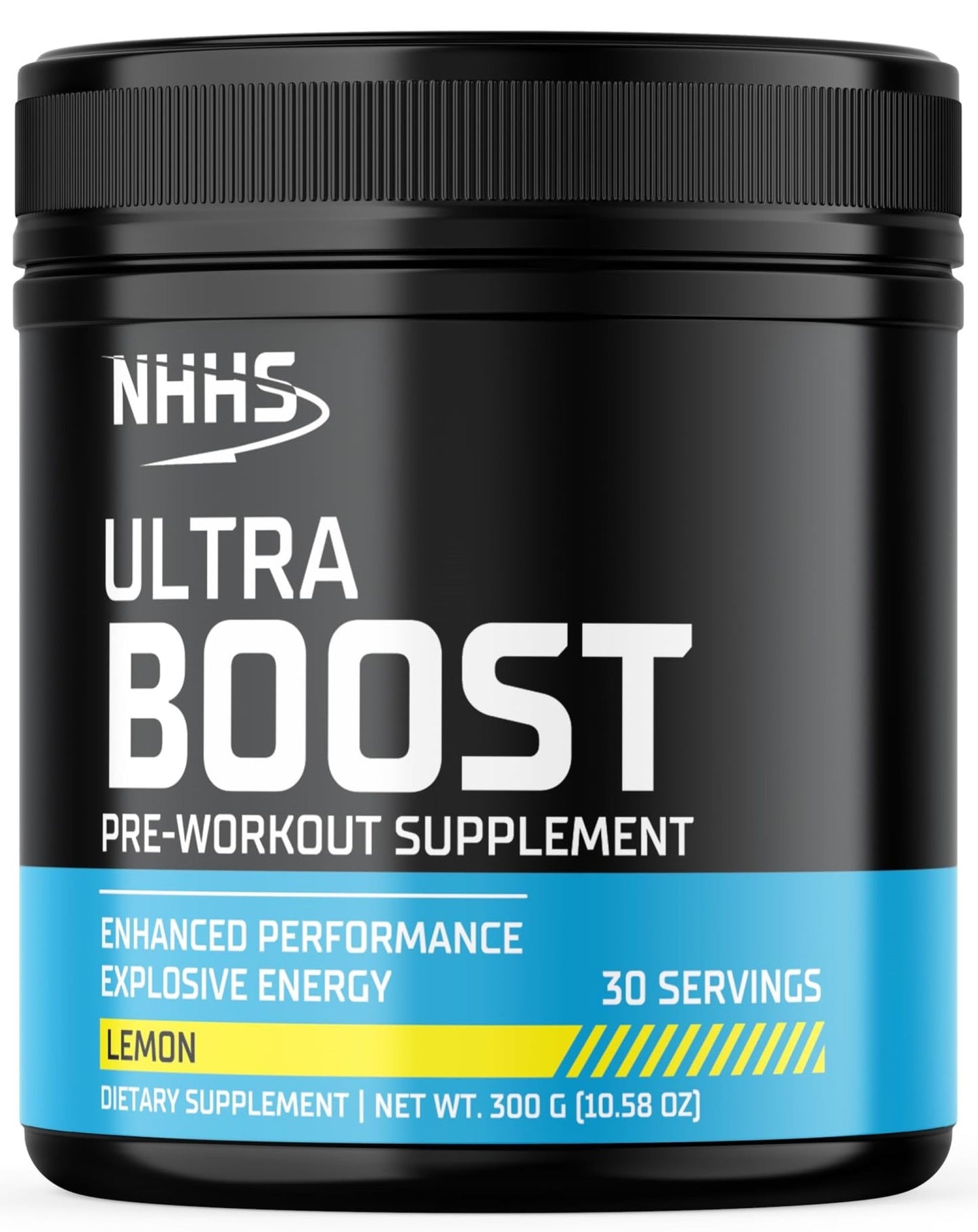 NHHS Ultra Boost Pre-Workout Powder, Lemon Flavor, 10.58 oz