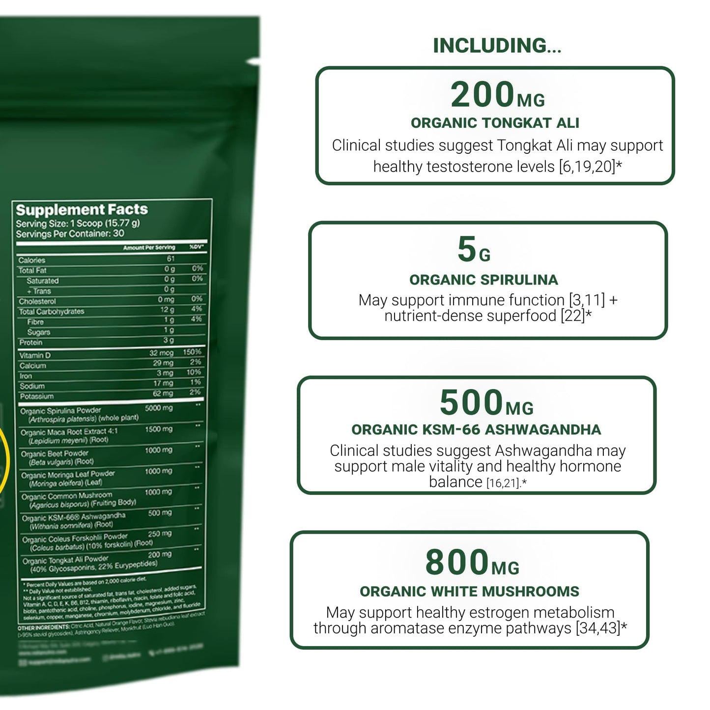 MITA Nutra Man Greens Powder 15.87 Ounce