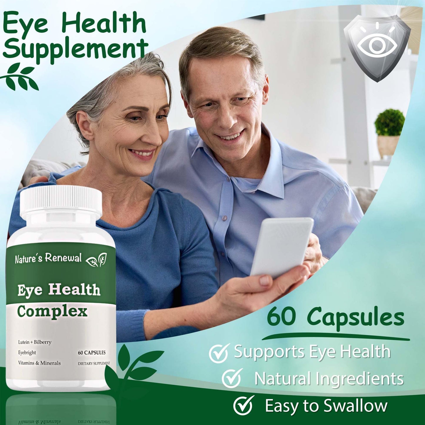 Nature's Renewal Eye Health Complex Supplement Capsules, 60 Capsules