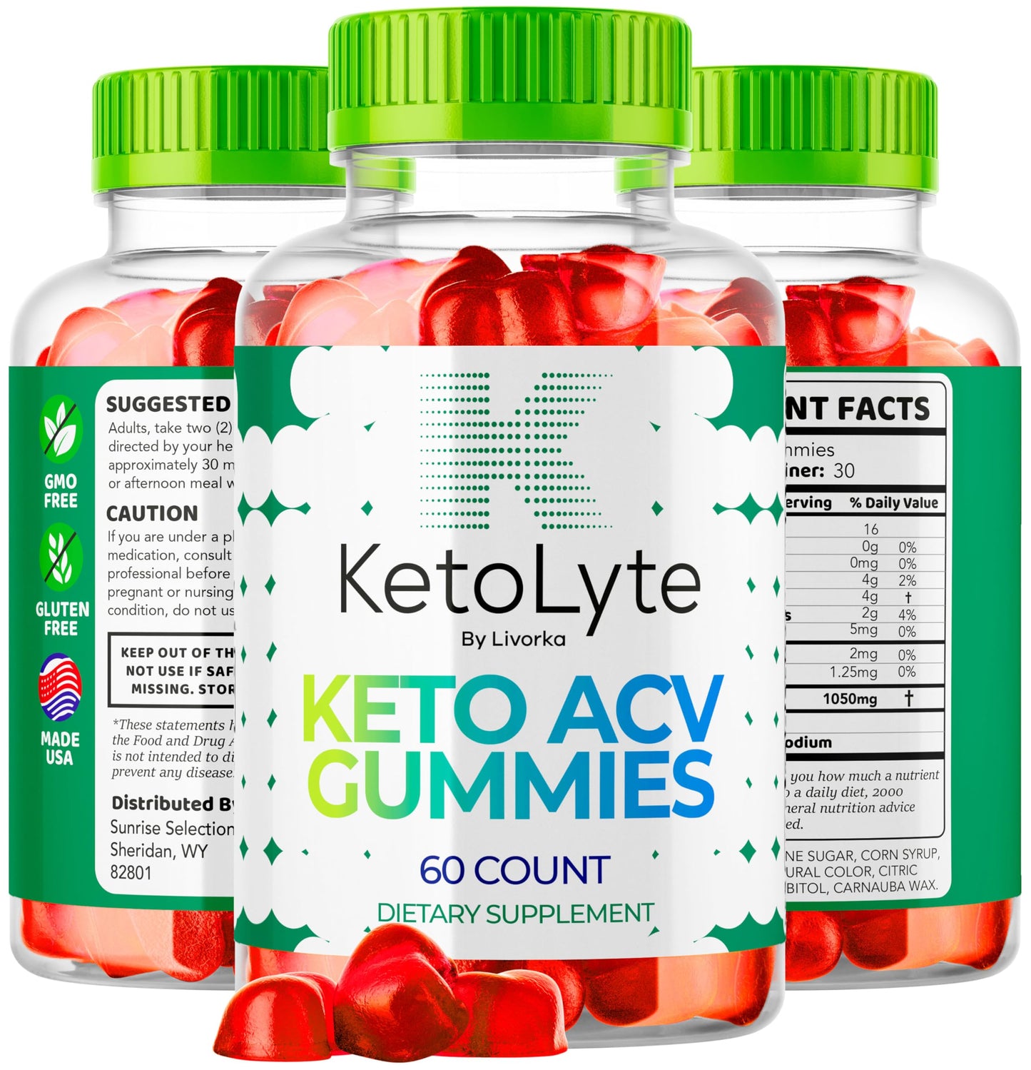 LIVORKA KetoLyte ACV Gummies Advanced Formula, 120 Gummies