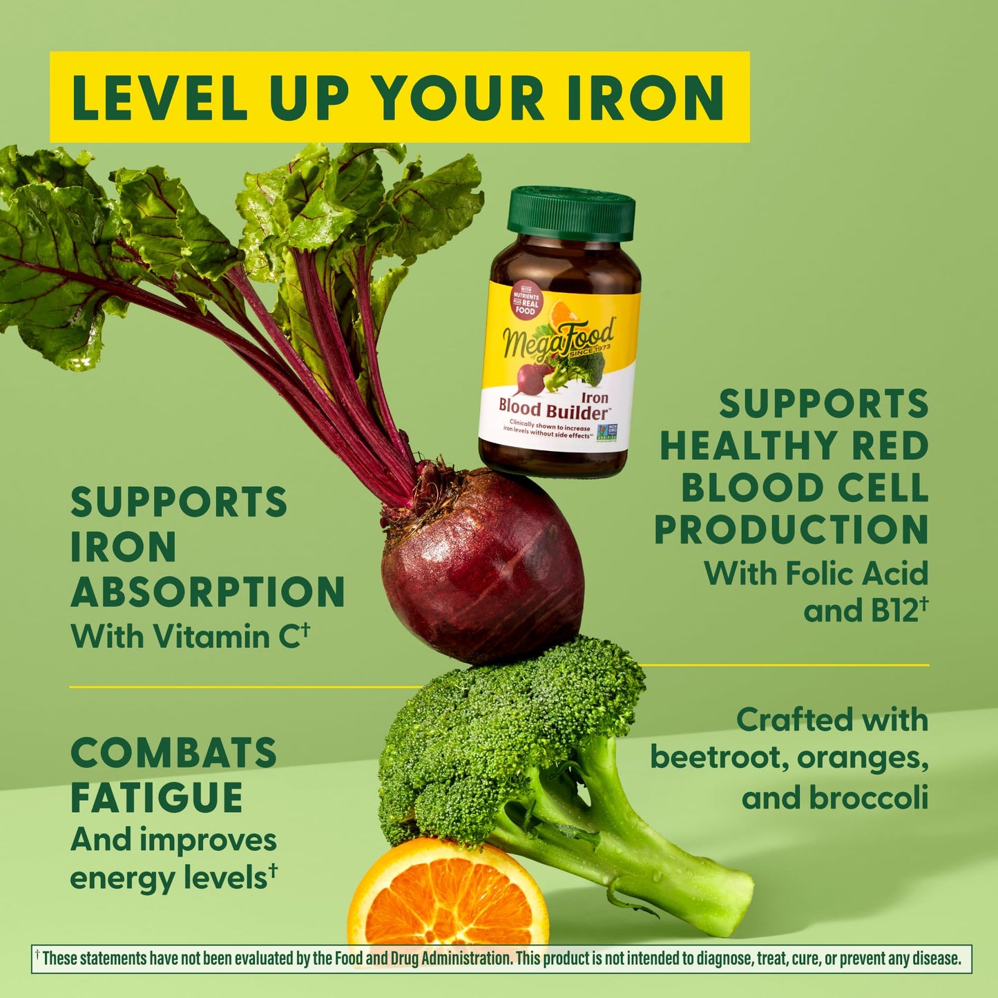MegaFood Blood Builder Iron Supplement 180 Tablets